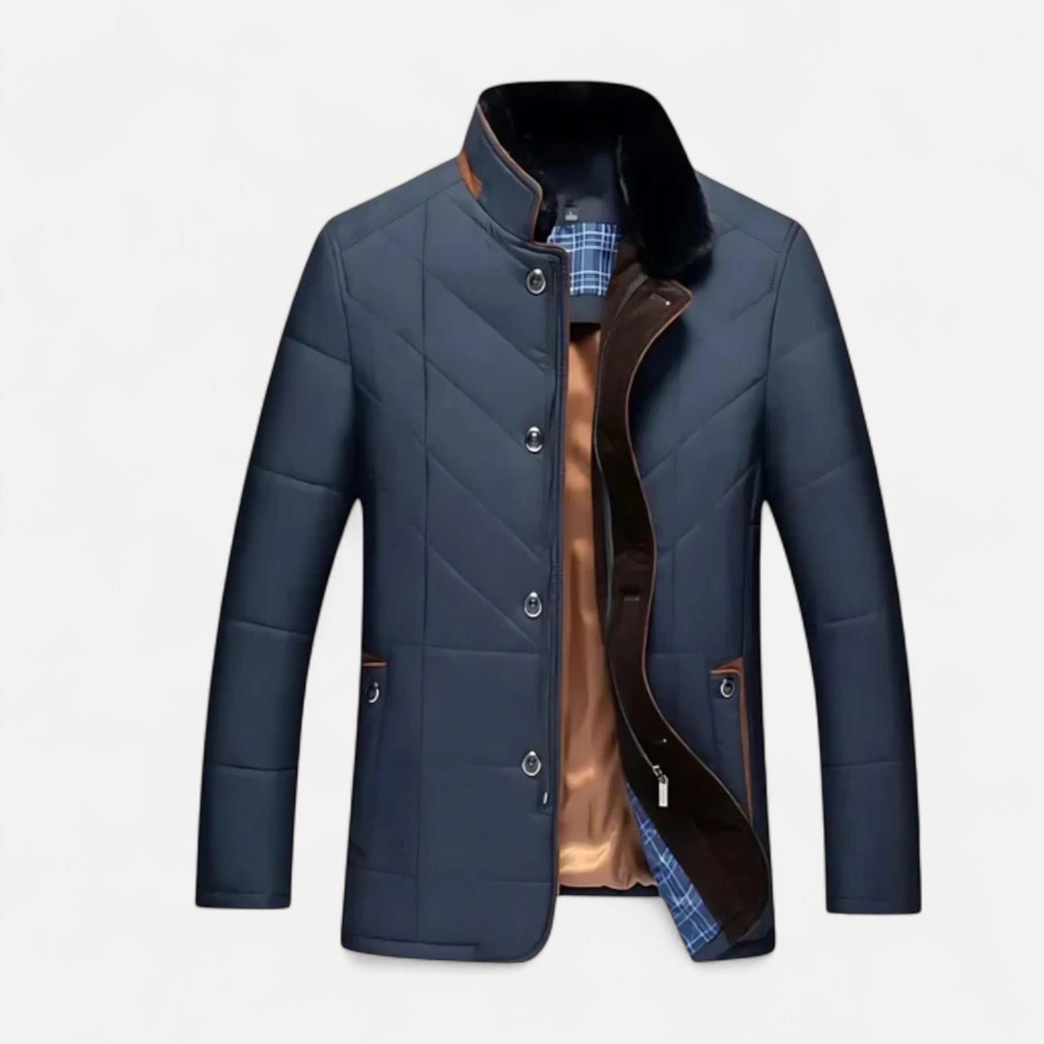 Veroux Mode | Men’s Classic Quilted Jacket – Refined Heritage Warmth
