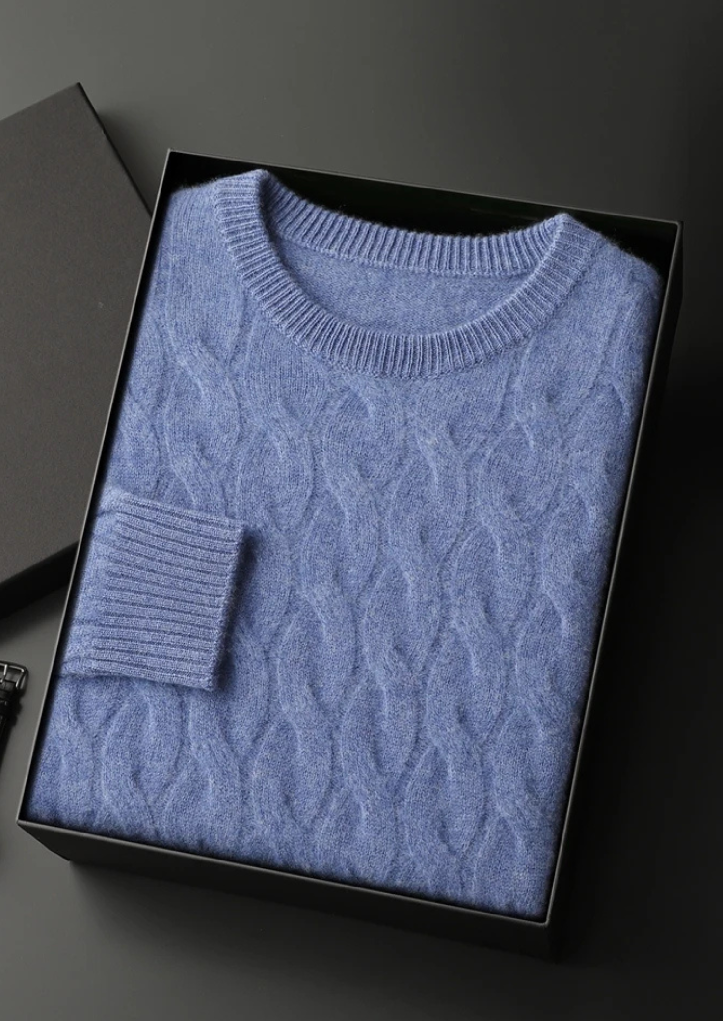 Veroux Mode | Men’s Premium Cashmere Cable Crewneck