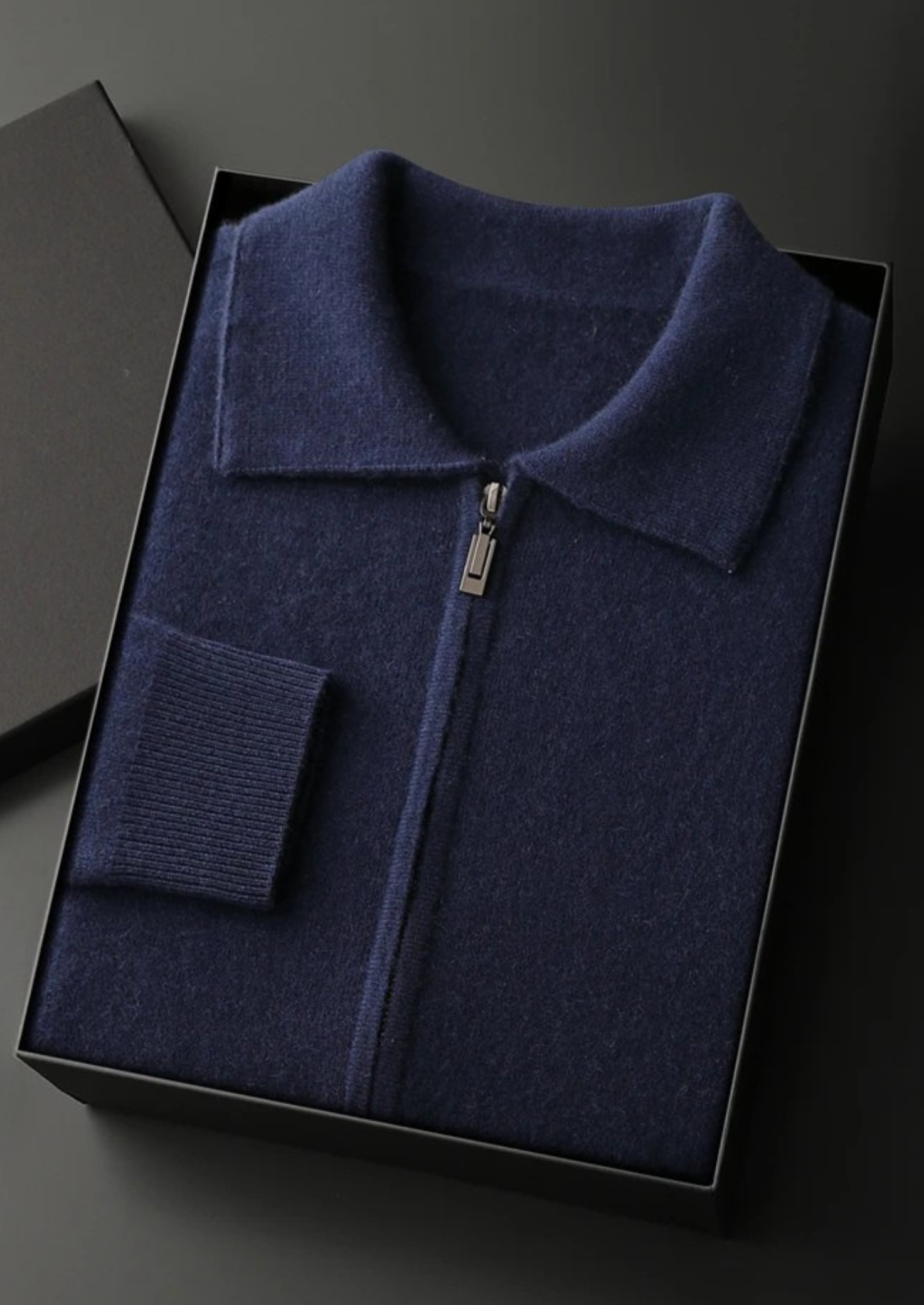 Veroux Mode | Men’s Premium Cashmere Zip Polo Cardigan