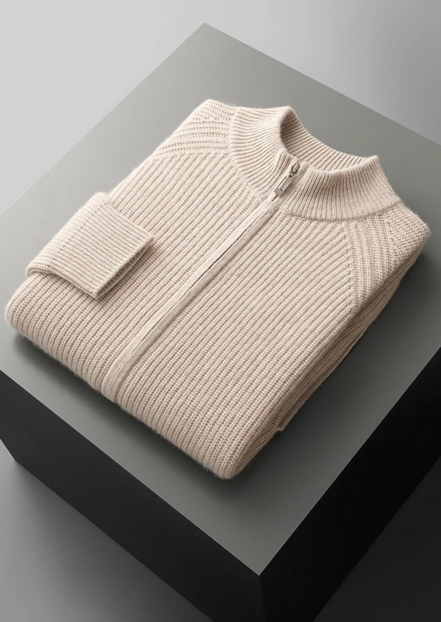 Veroux Mode | Men’s Premium Cashmere Ribbed Cardigan
