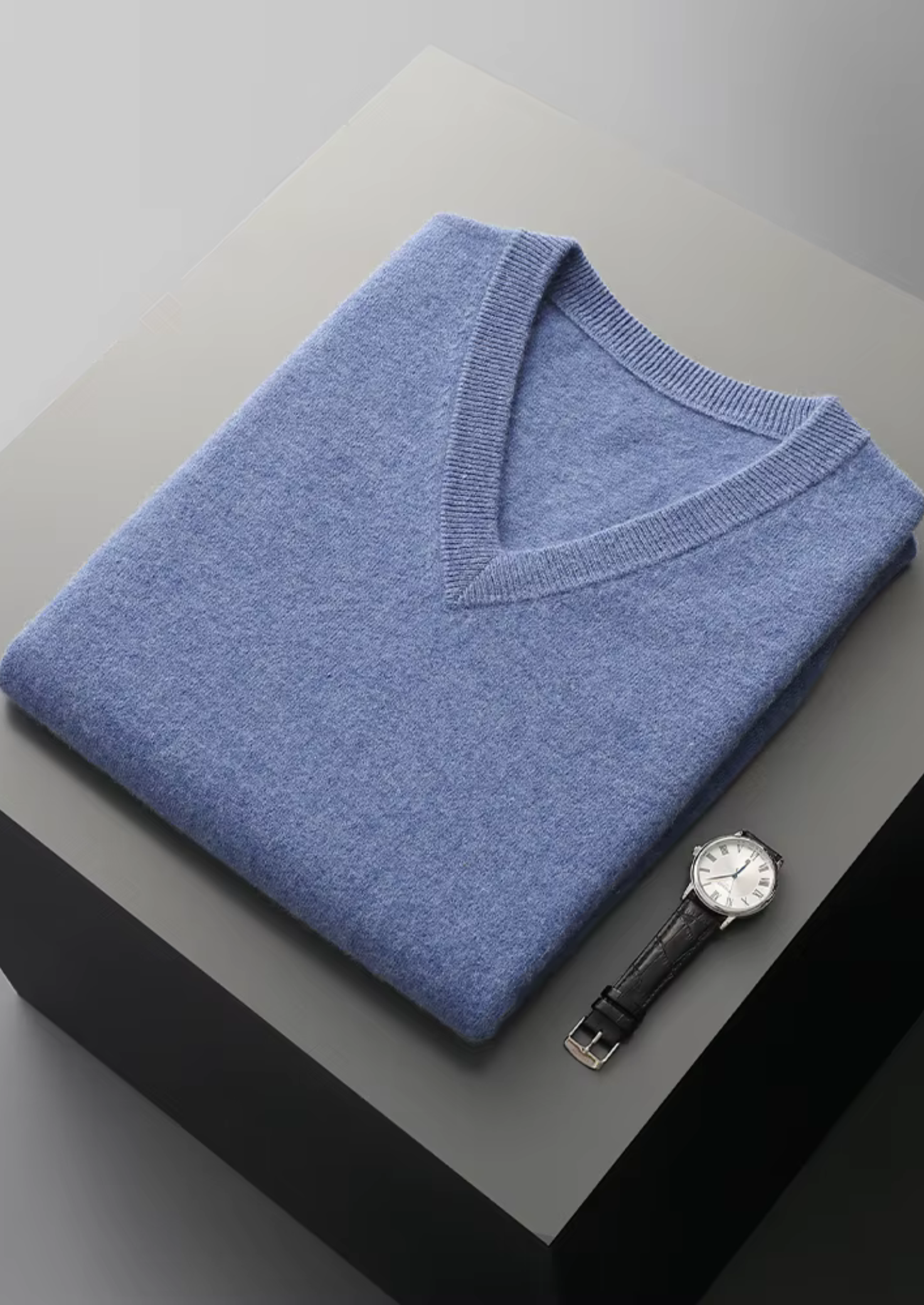 Veroux Mode | Men’s Pure Extra-Fine Merino Wool V-Neck Vest