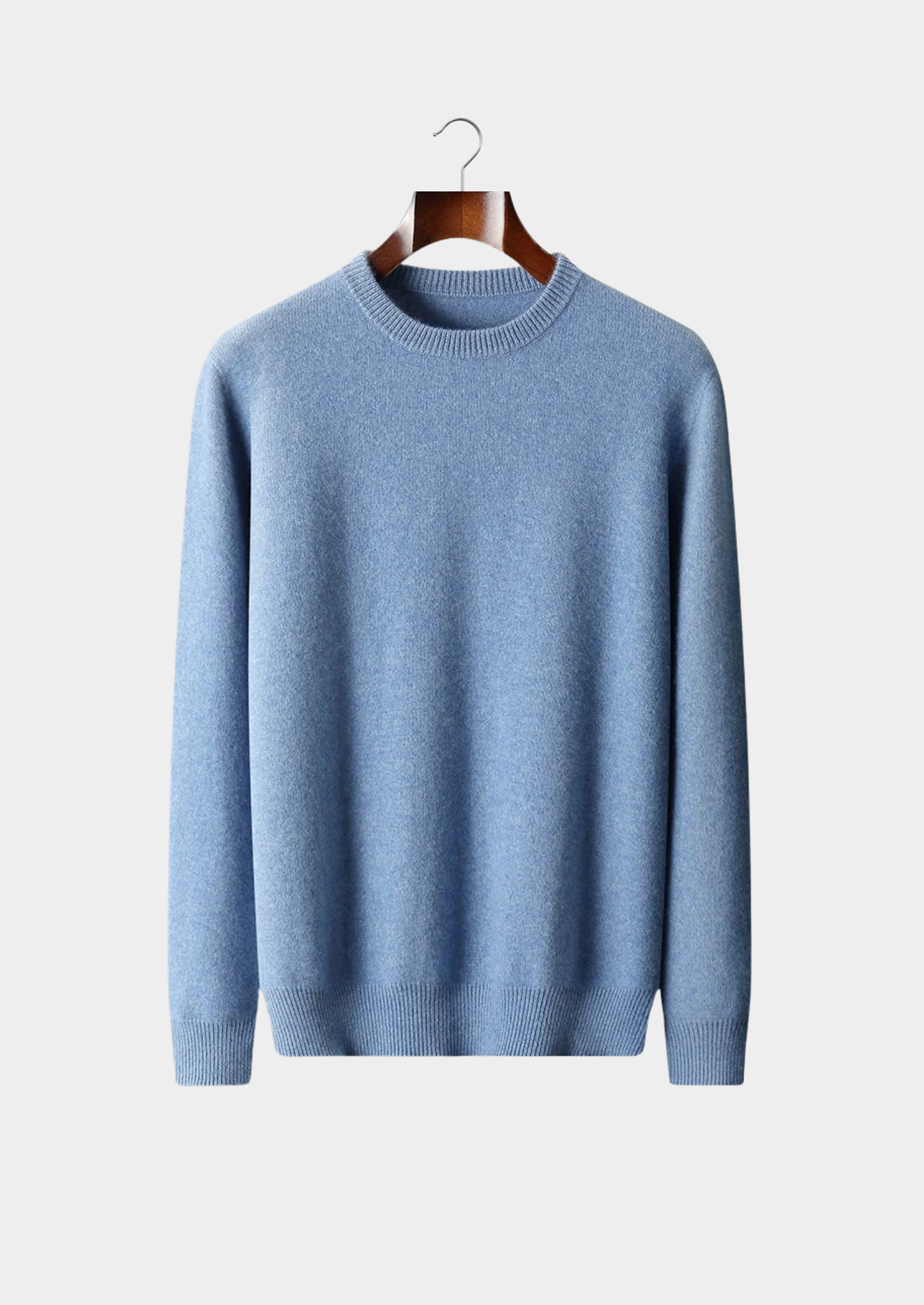 Veroux Mode | Men’s Pure Extra-Fine Merino Wool Classic Crewneck