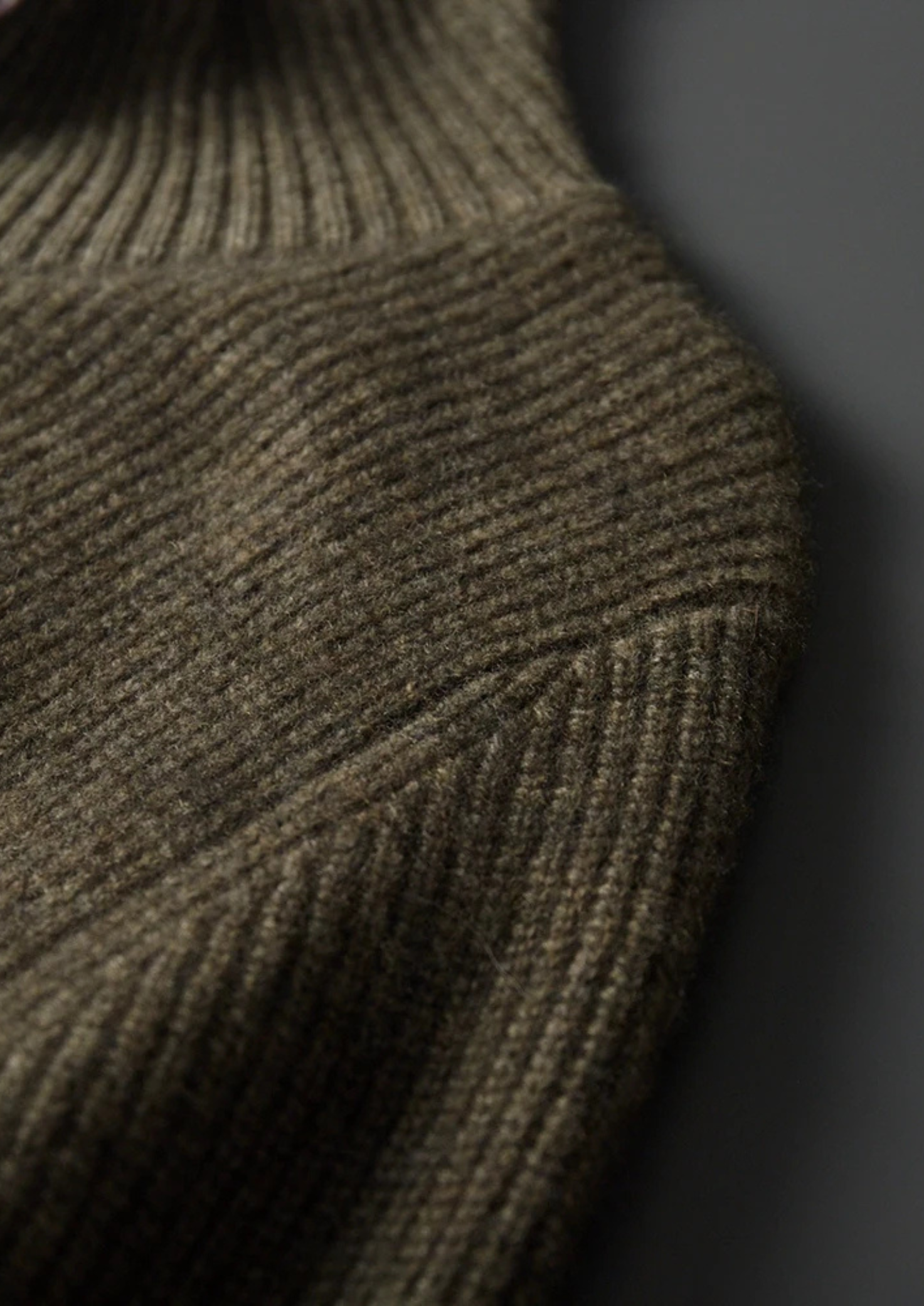 Veroux Mode | Men’s Premium Cashmere Ribbed High Collar Cardigan