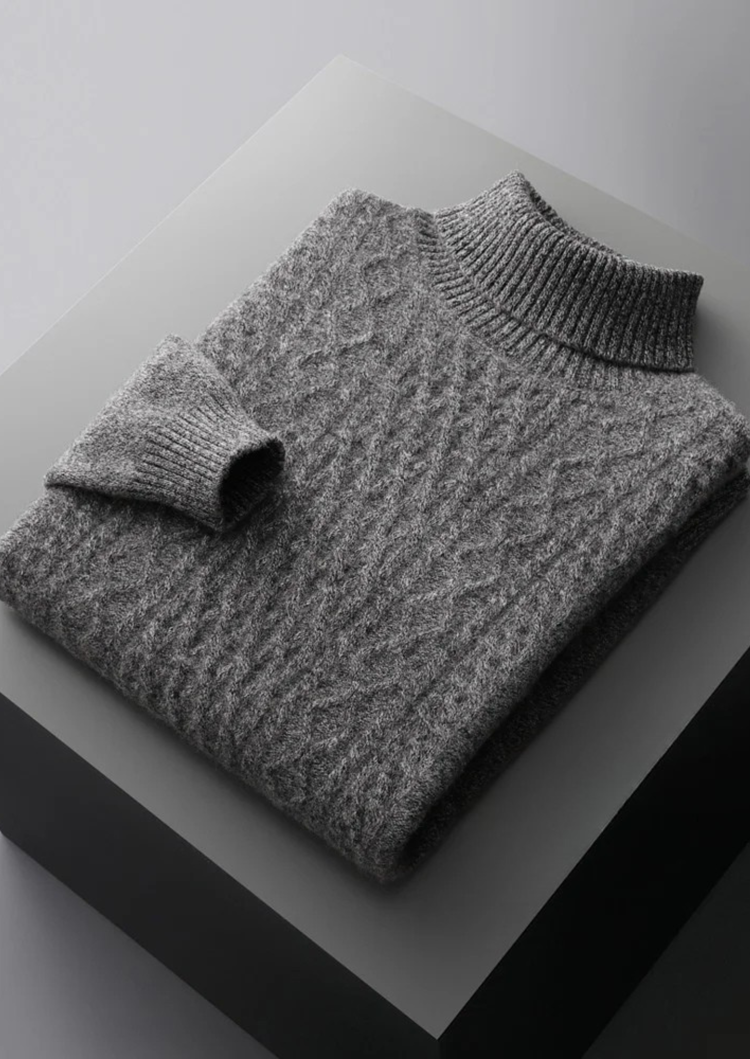 Veroux Mode | Men’s Pure Extra-Fine Merino Wool Wintertime Rollneck