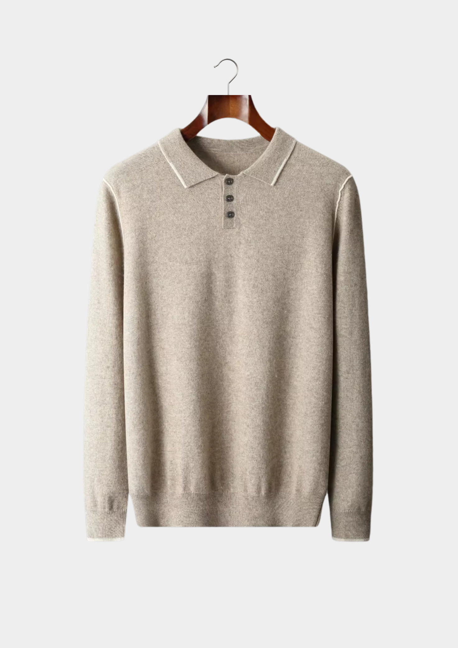Veroux Mode | Men’s Premium Cashmere Two Tone Button Polo