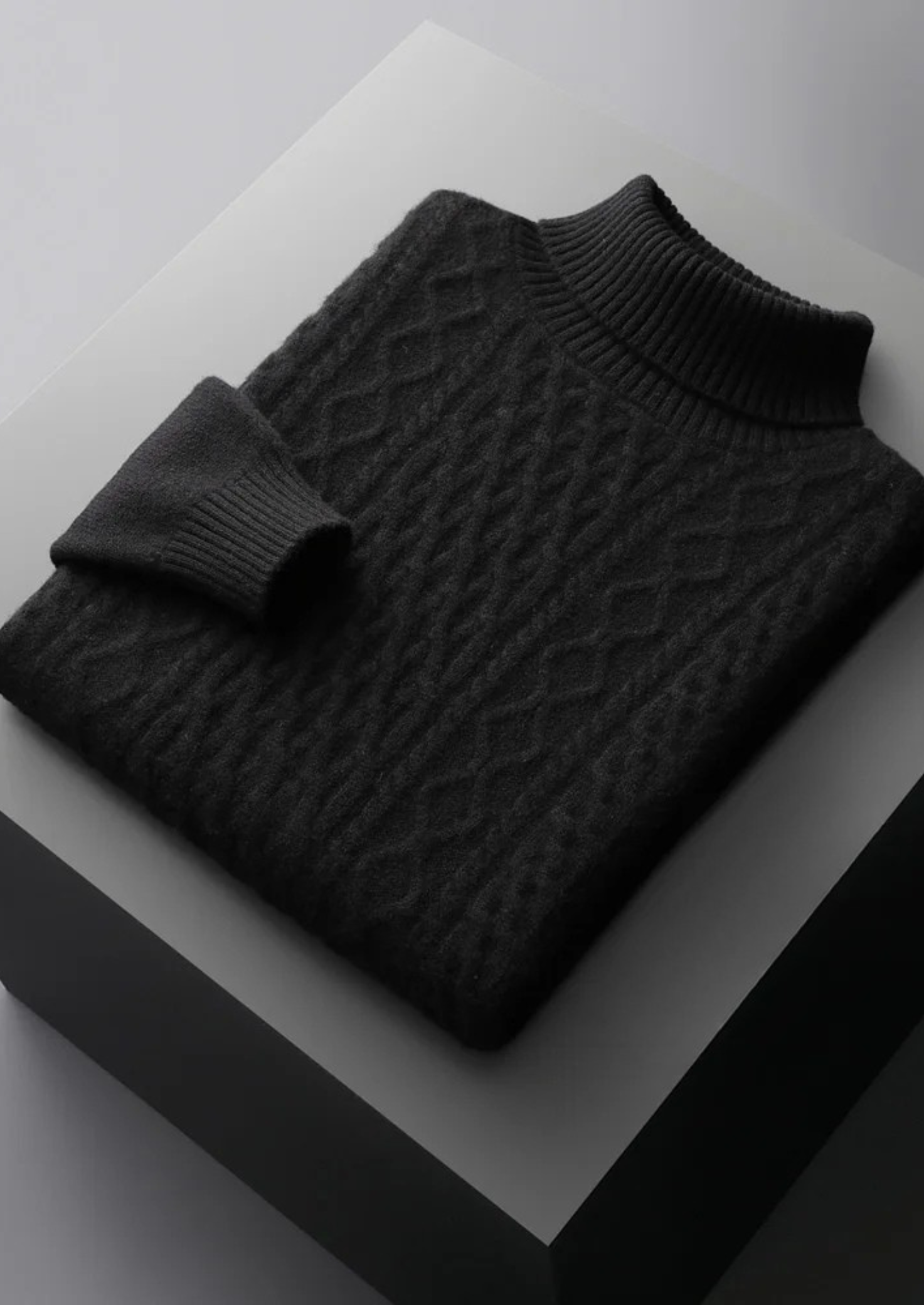 Veroux Mode | Men’s Pure Extra-Fine Merino Wool Wintertime Rollneck