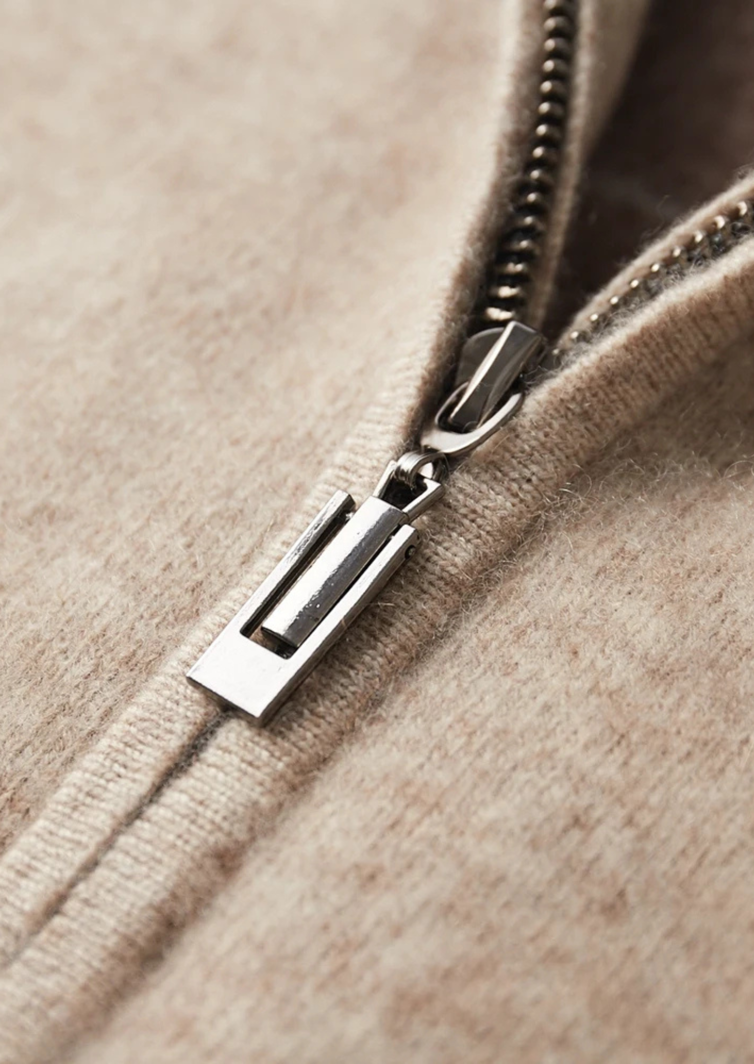 Veroux Mode | Men’s Premium Cashmere Two-Tone Zip Cardigan