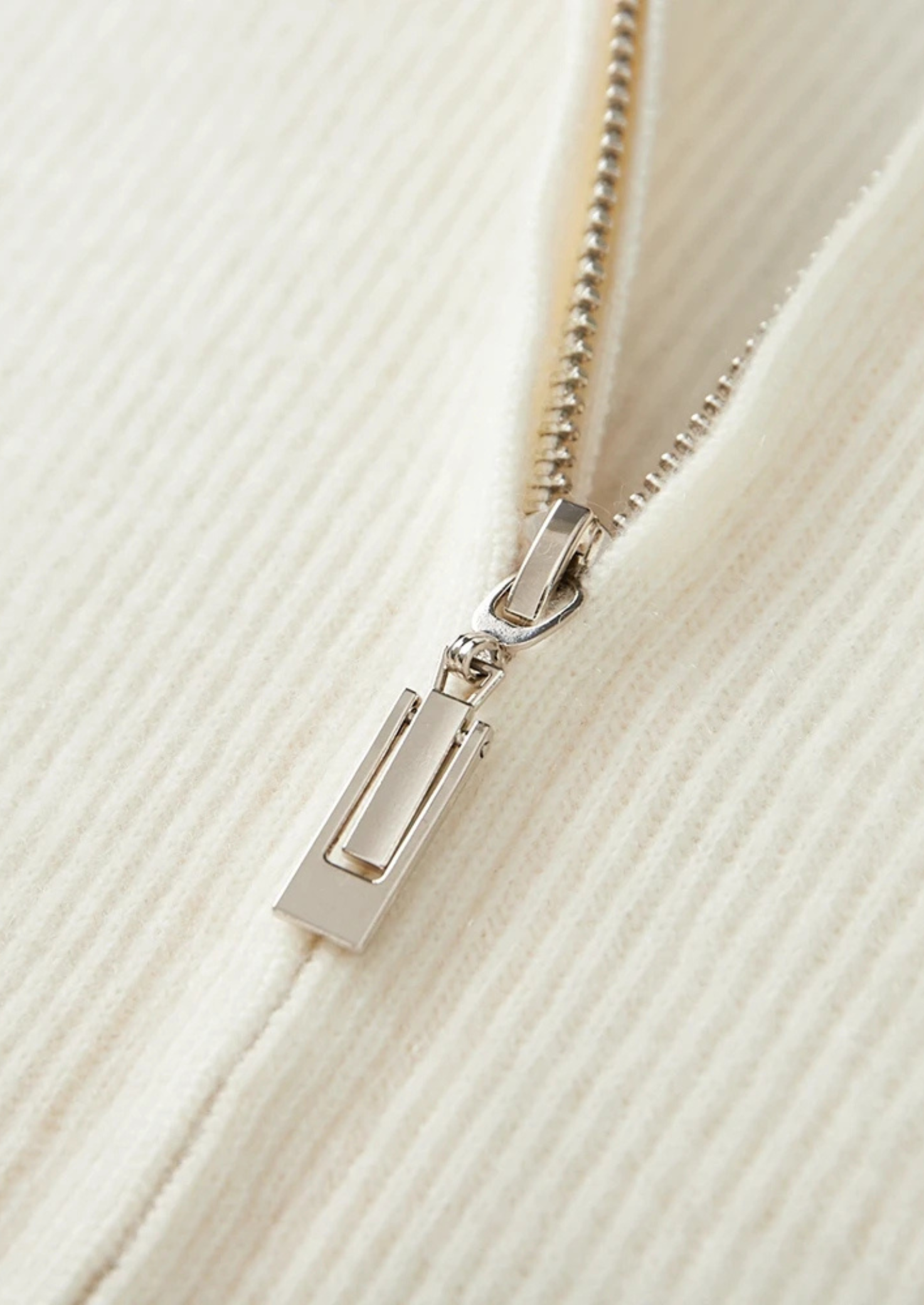 Veroux Mode | Men’s Pure Extra-Fine Merino Wool Ribbed Zipper Cardigan