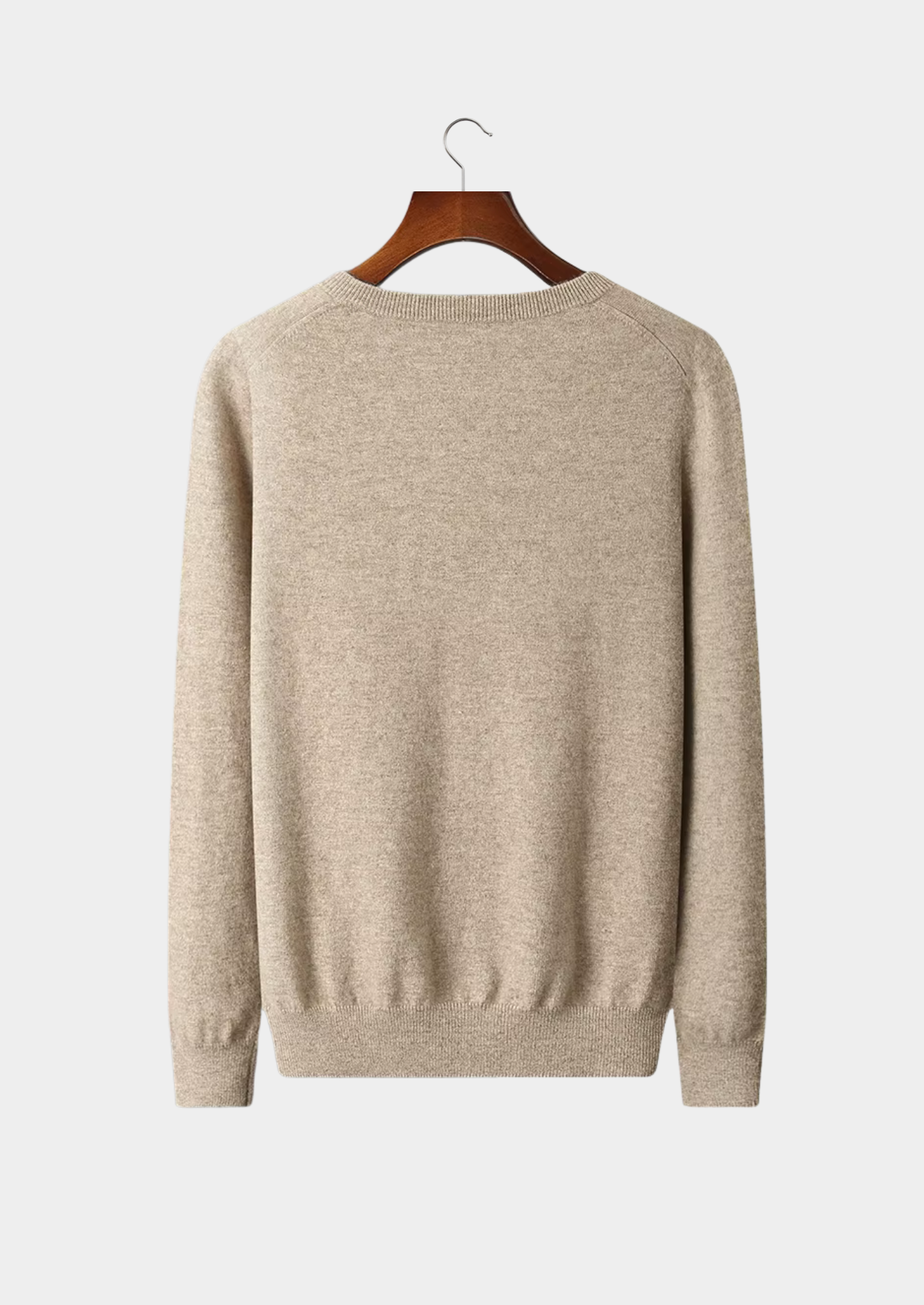 Veroux Mode | Men’s Pure Extra-Fine Merino Wool Classic V-Neck Sweater