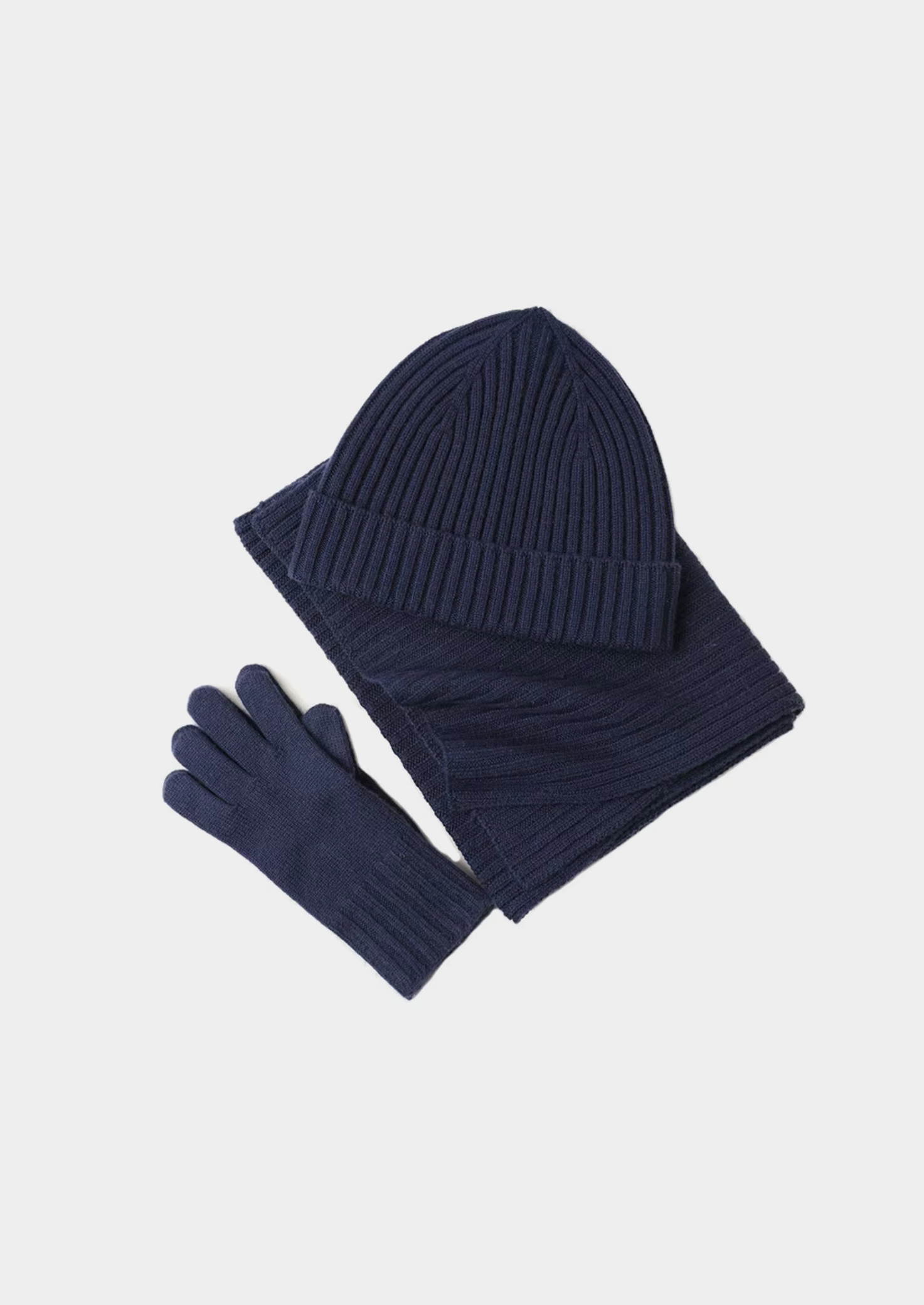 Veroux Mode | Men’s Pure Extra-Fine Merino Wool Wintertime Essentials – Navy Blue
