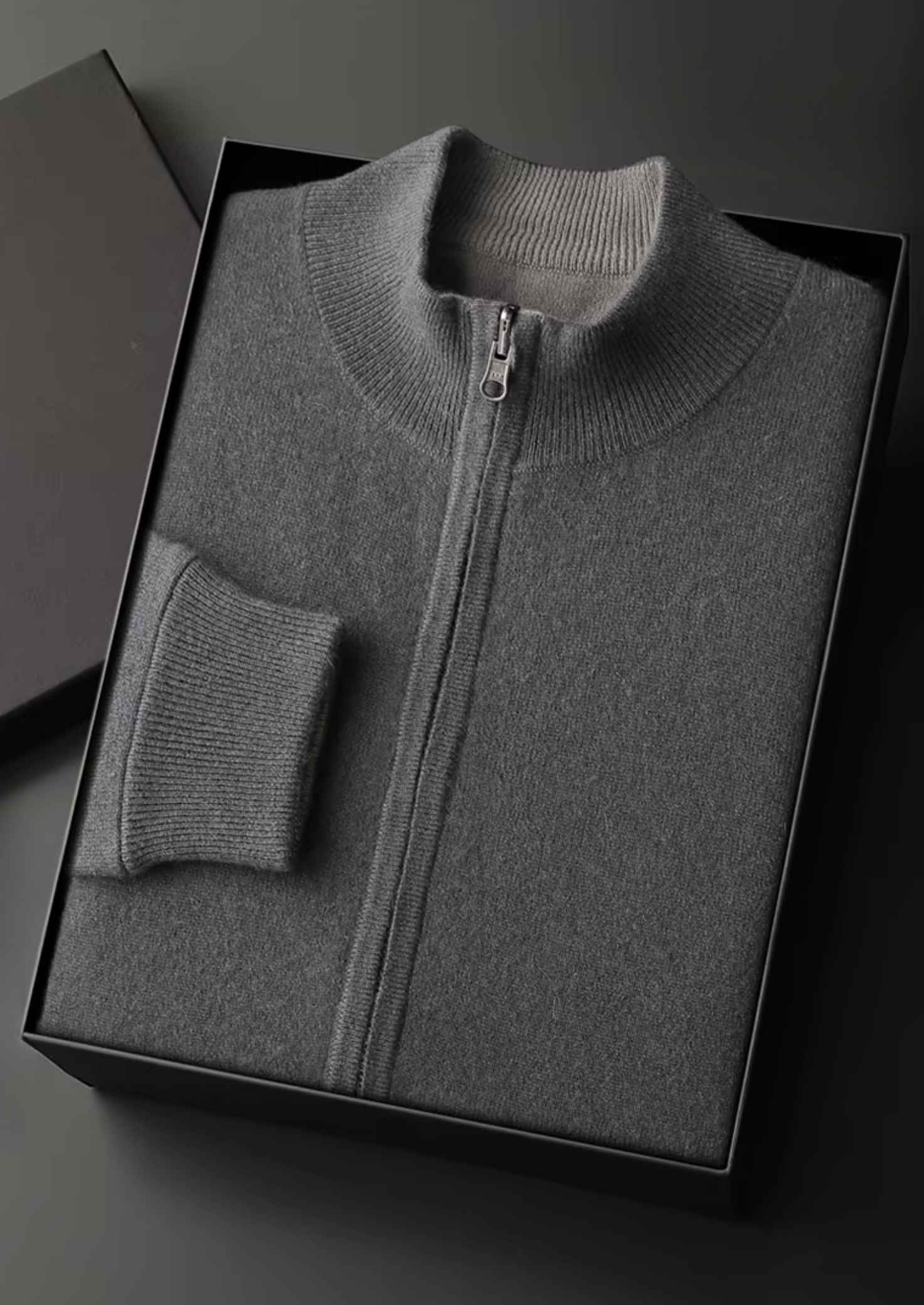 Veroux Mode | Men’s Pure Extra-Fine Merino Wool Zip Cardigan