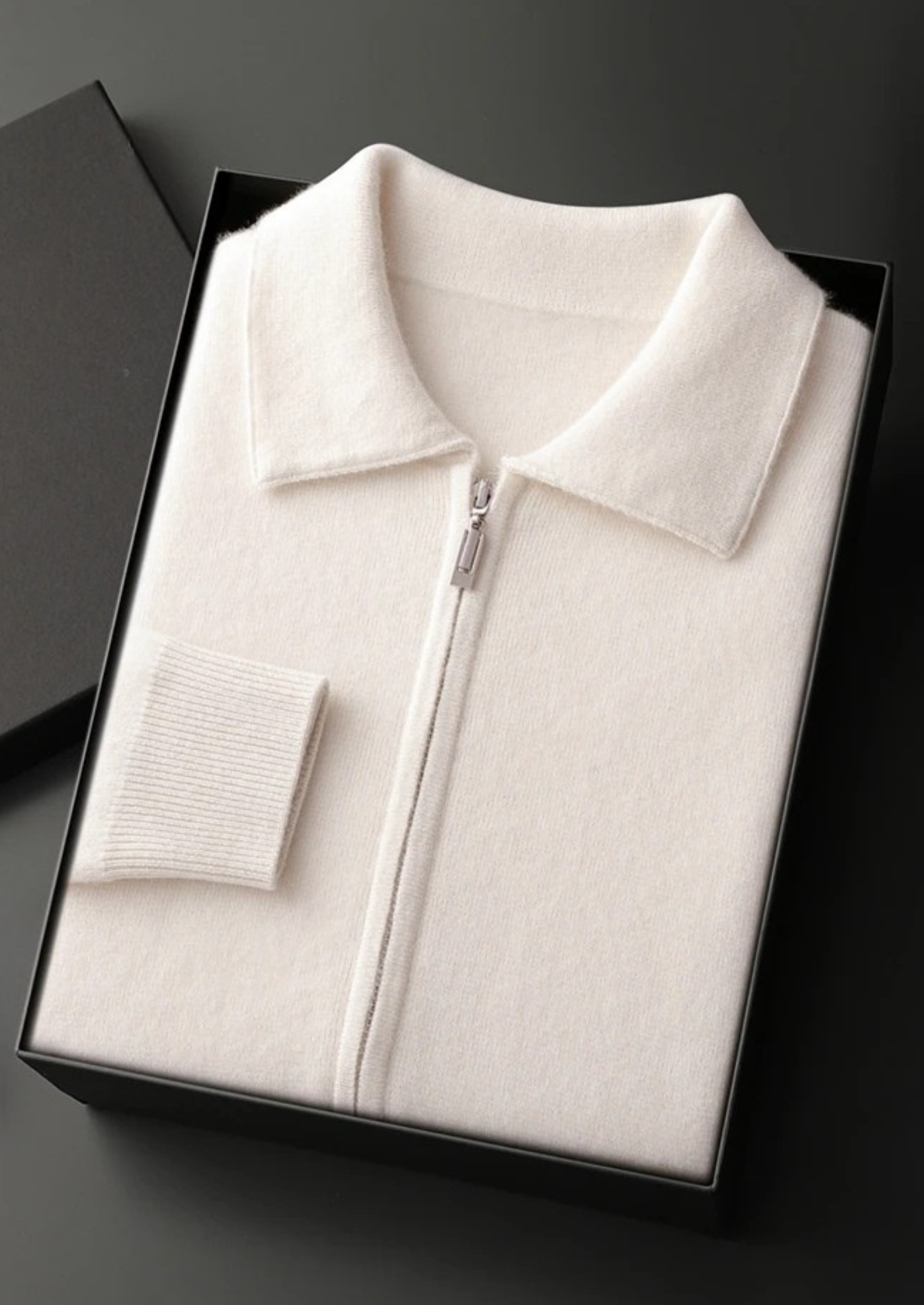 Veroux Mode | Men’s Premium Cashmere Zip Polo Cardigan