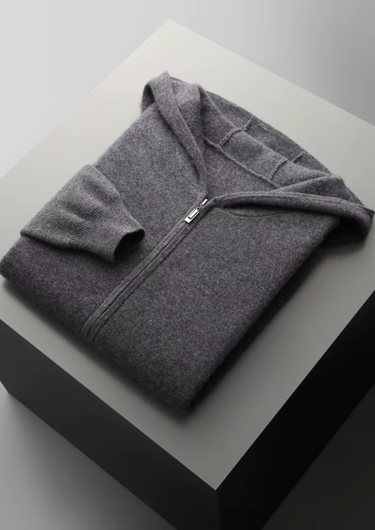Veroux Mode | Men’s Pure Extra-Fine Merino Wool Zipper Hoodie