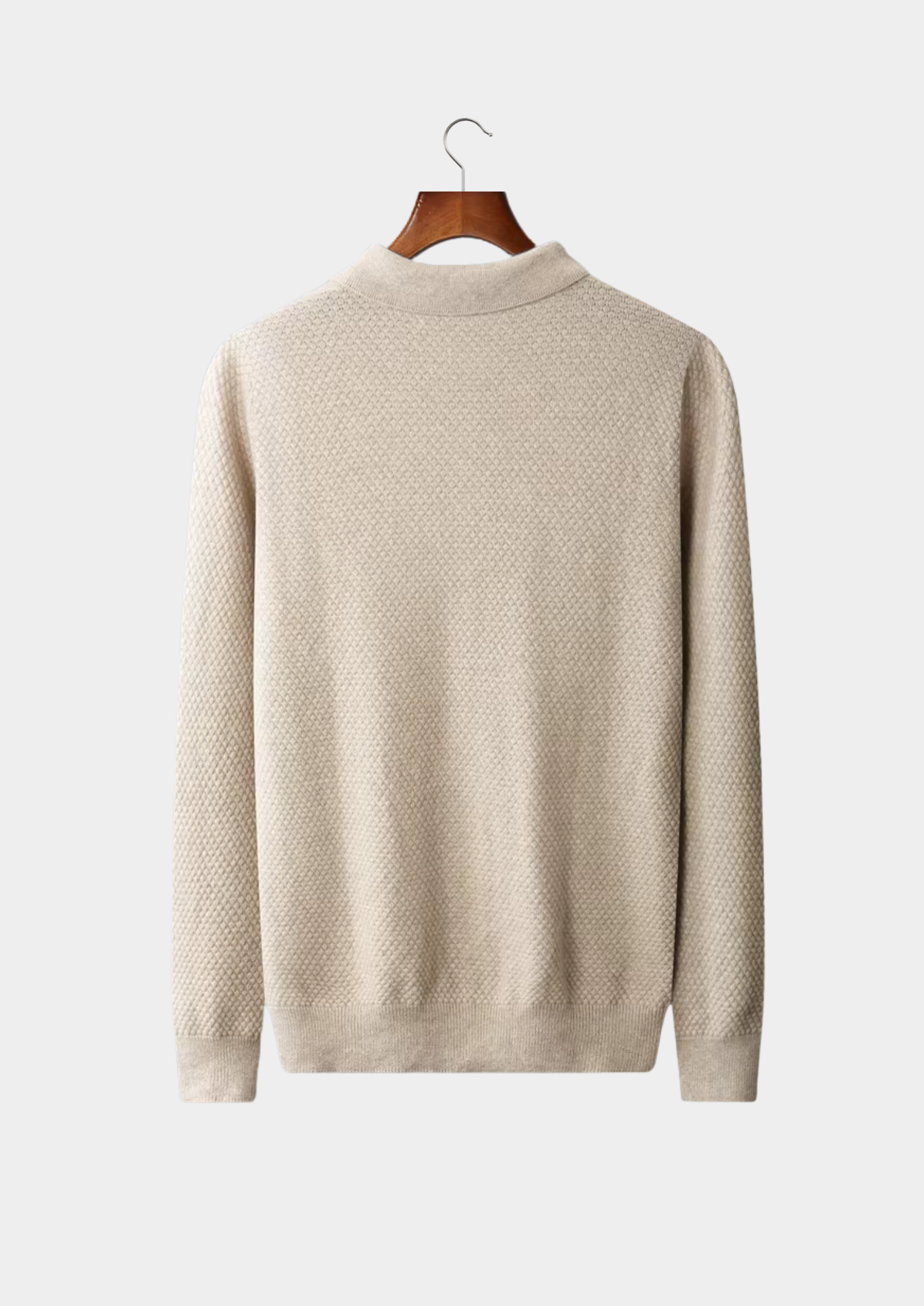 Veroux Mode | Men’s Premium Cashmere Textured Sweater Polo