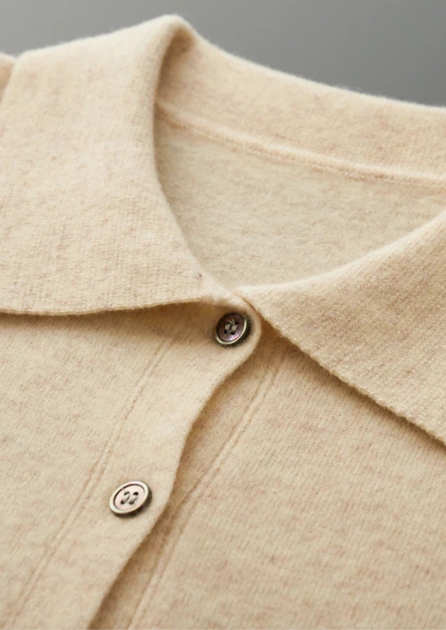 Veroux Mode | Men’s Pure Extra-Fine Merino Wool Polo Cardigan