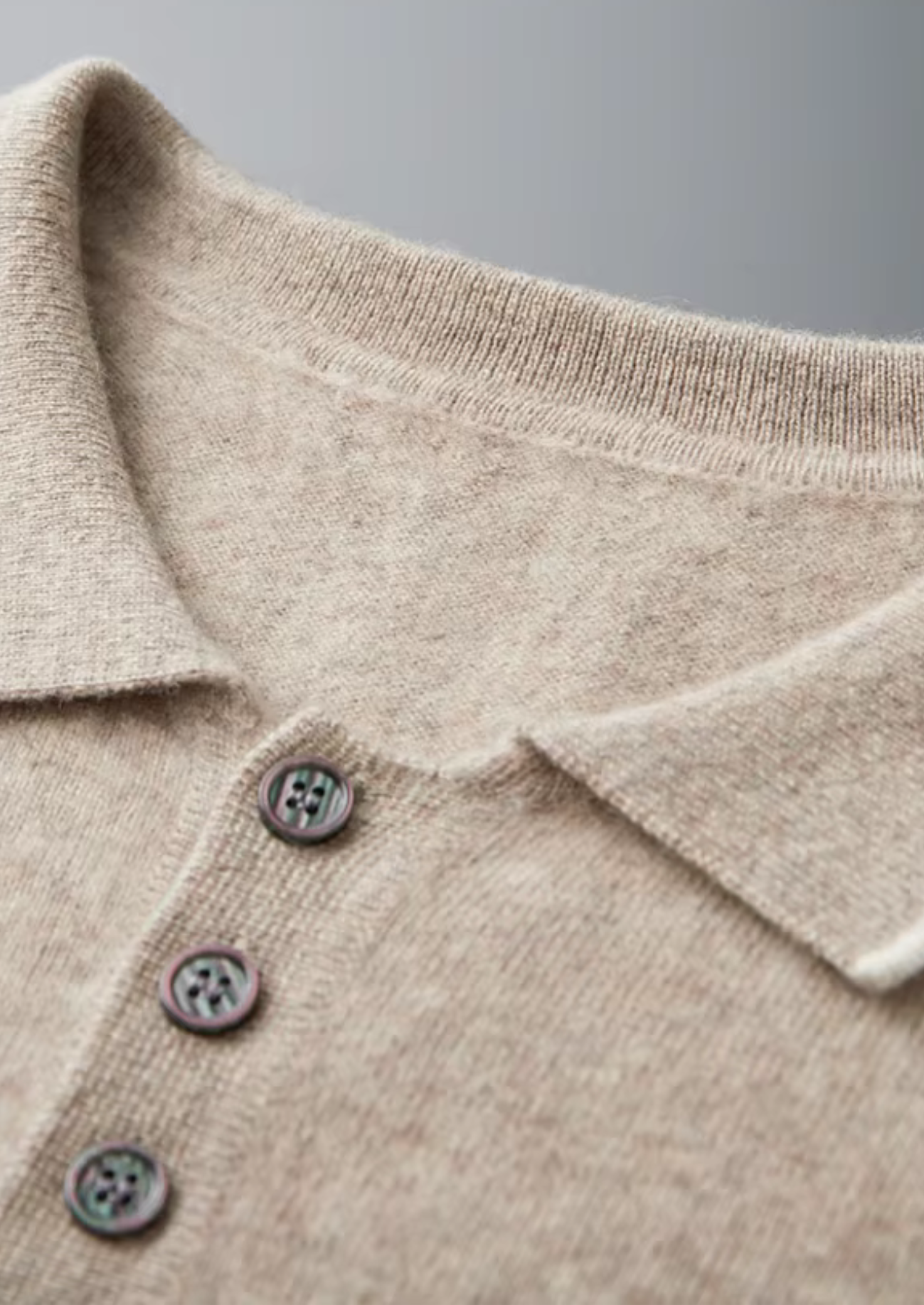 Veroux Mode | Men’s Premium Cashmere Two Tone Button Polo