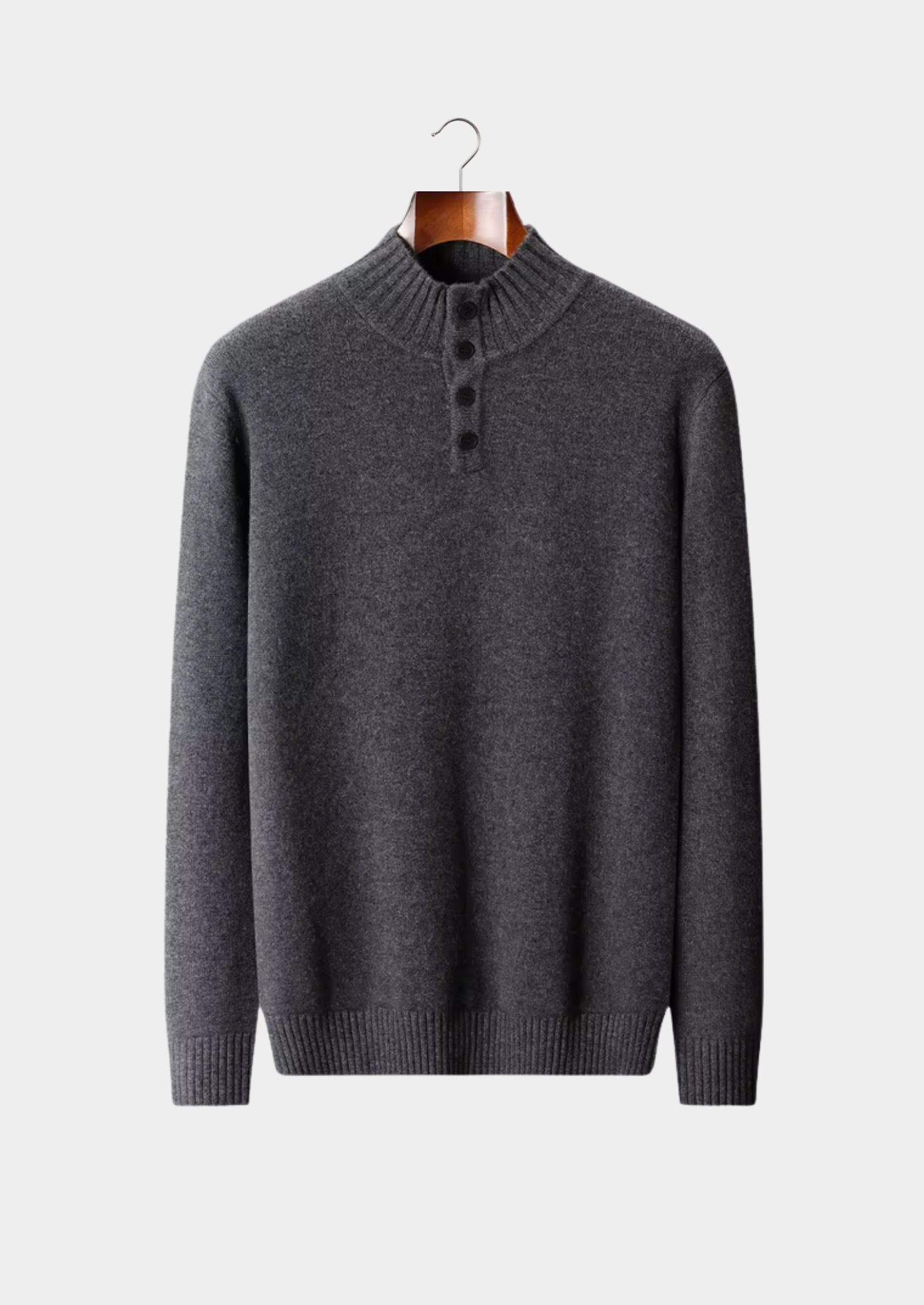 Veroux Mode | Men’s Pure Extra-Fine Merino Wool Classic Button Sweater