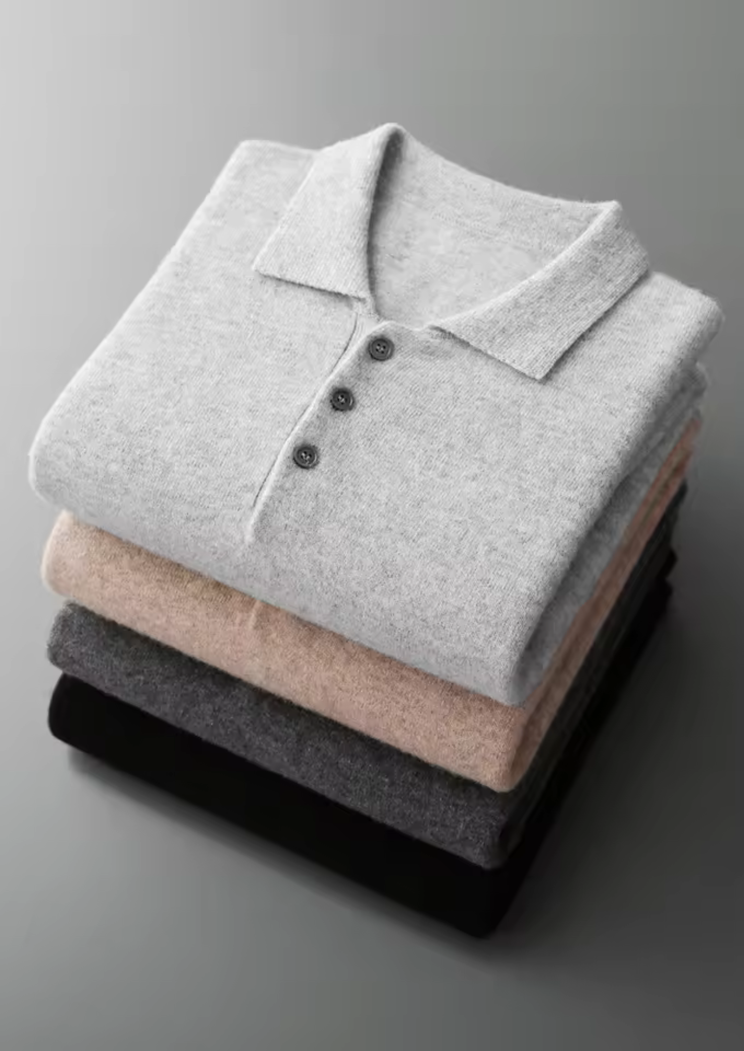Veroux Mode | Men’s Pure Extra-Fine Merino Wool Classic Sweater Polo