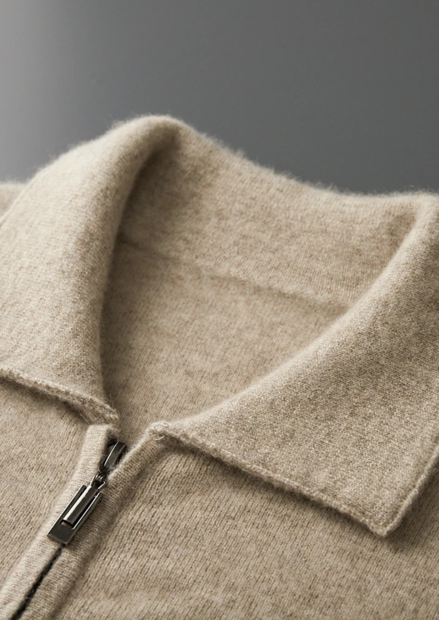 Veroux Mode | Men’s Premium Cashmere Zip Polo Cardigan