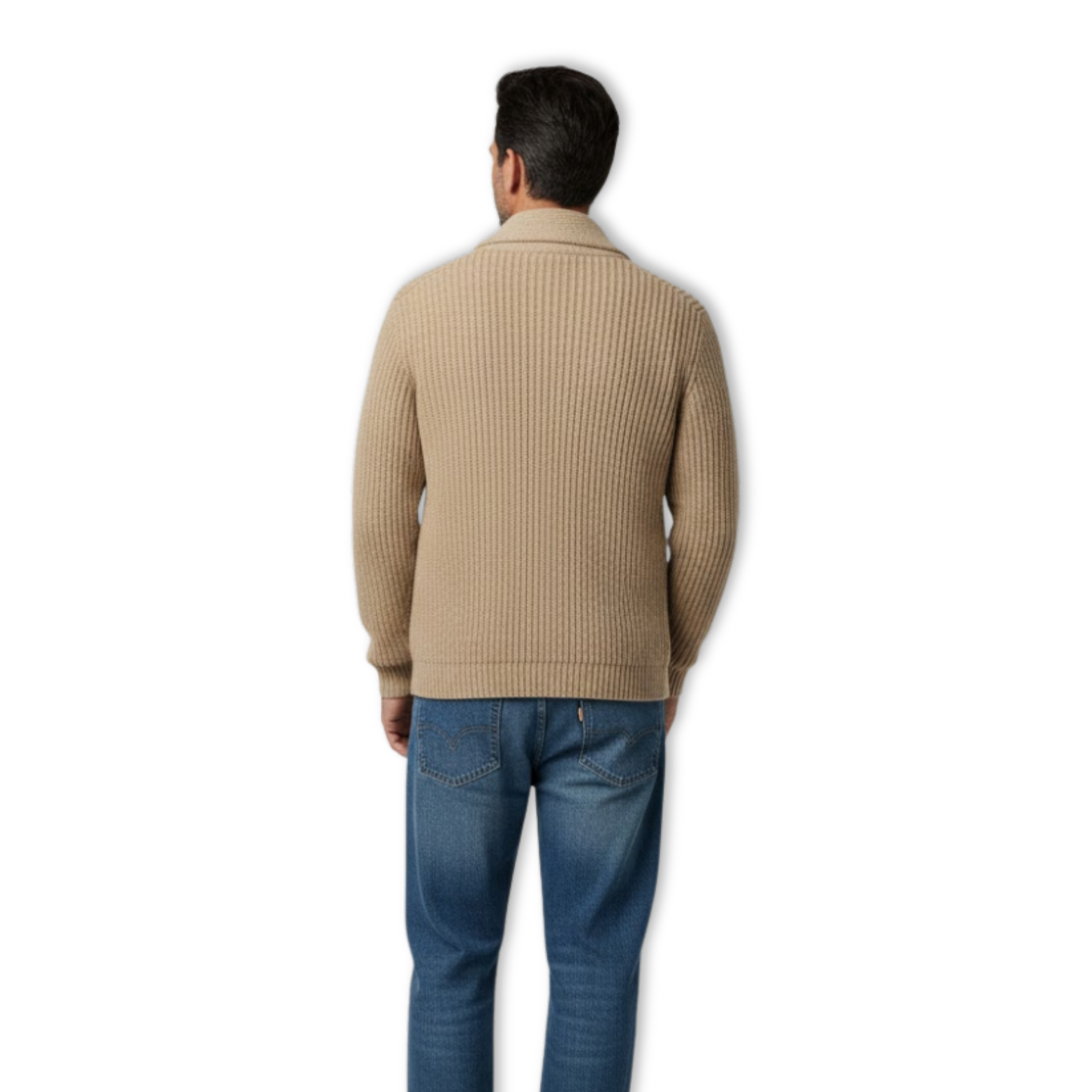 Men's Winter Cardigan Sweater Slim Fit Shawl Collar