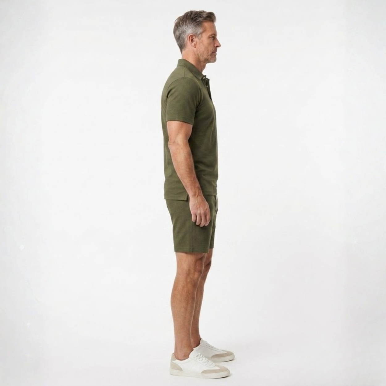 Men's sport polo set — lightweight short sleeve set — casual summer holiday