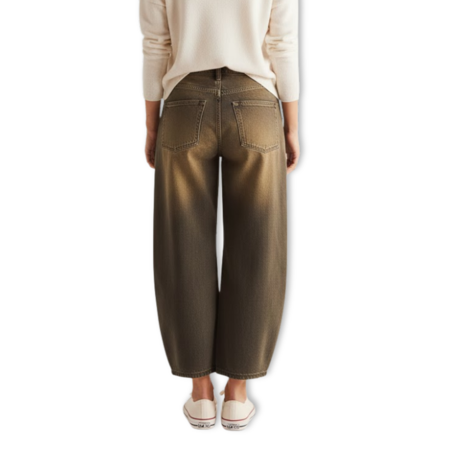 Women Vintage American Style Denim Jeans Splicing Straight Pants