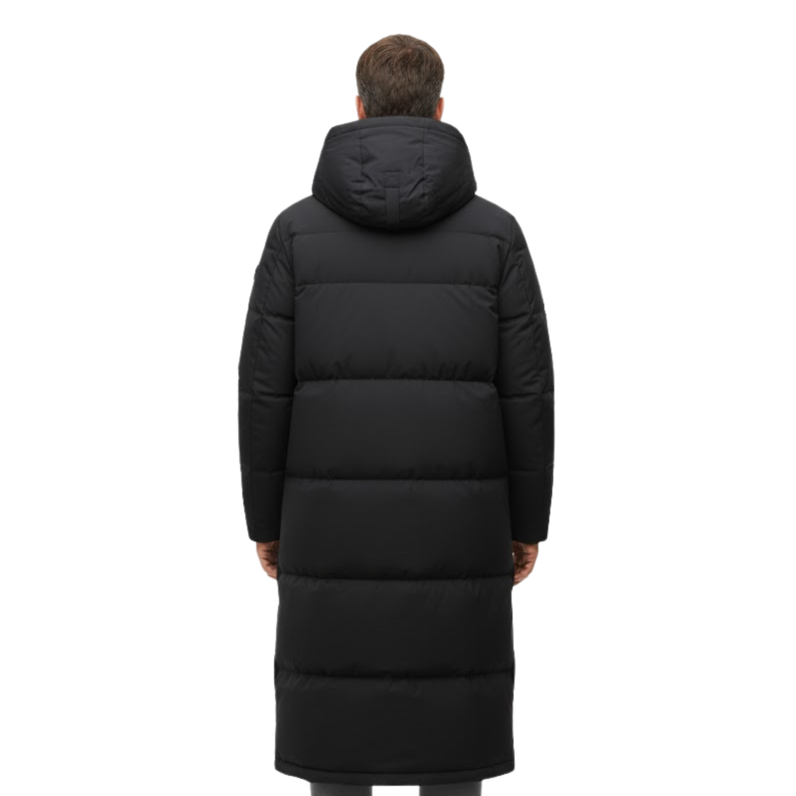 Men's Puffer Jacket Long Padded Parka Thickened Warm Stand Collar Quilted Coat