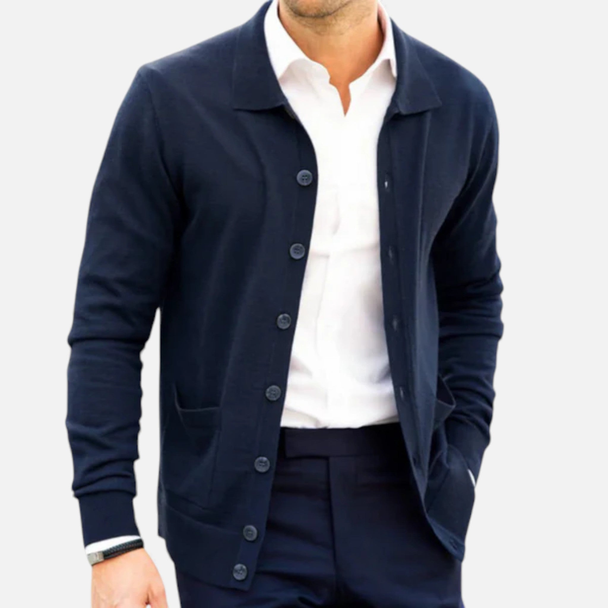 Veroux Mode | Men’s Polo Cardigan – Morley Edition