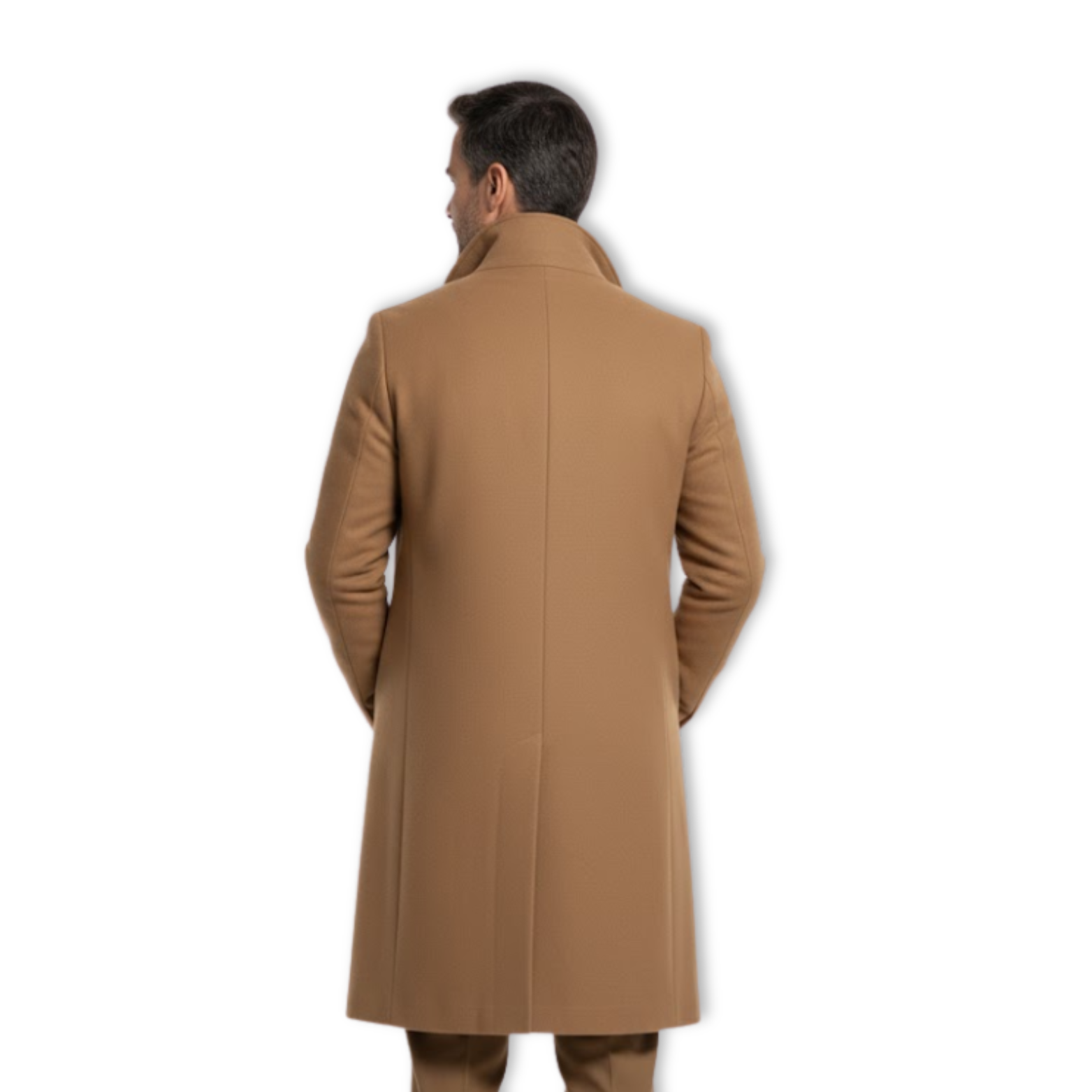 Trench Coats Luxury Male Mid-Long Warm Wool Jackets Casual