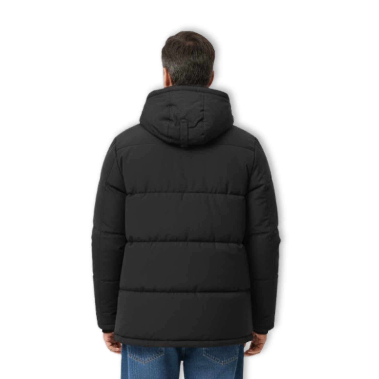 Men Winter Windproof Fleece Warm Thick Jacket Parkas Coat Fashion Hooded Fur Collar