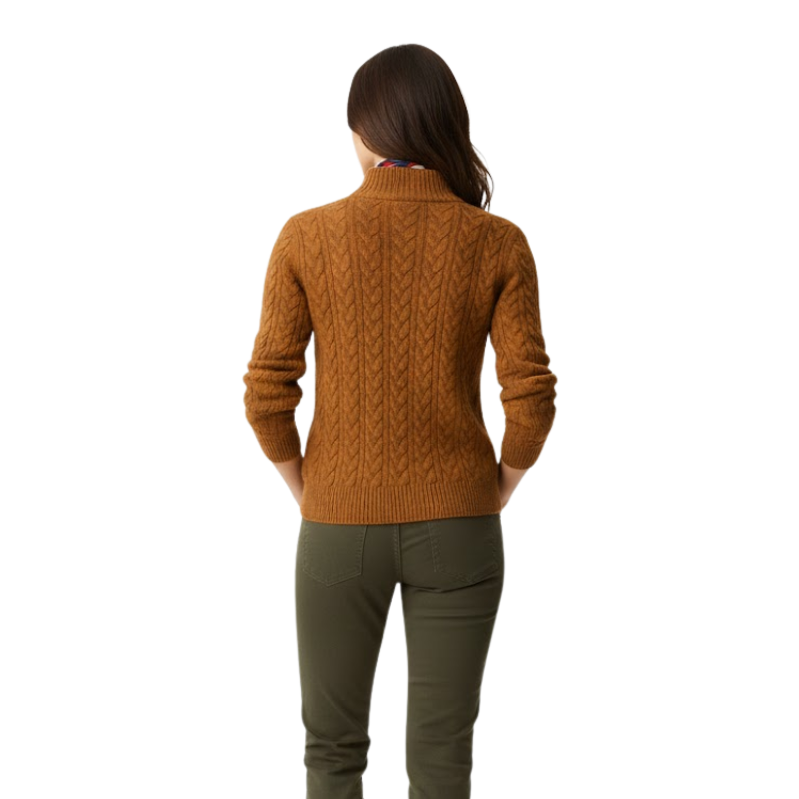 Knitted Cardigan Coat Thick Stand Collar Bottom Sweater