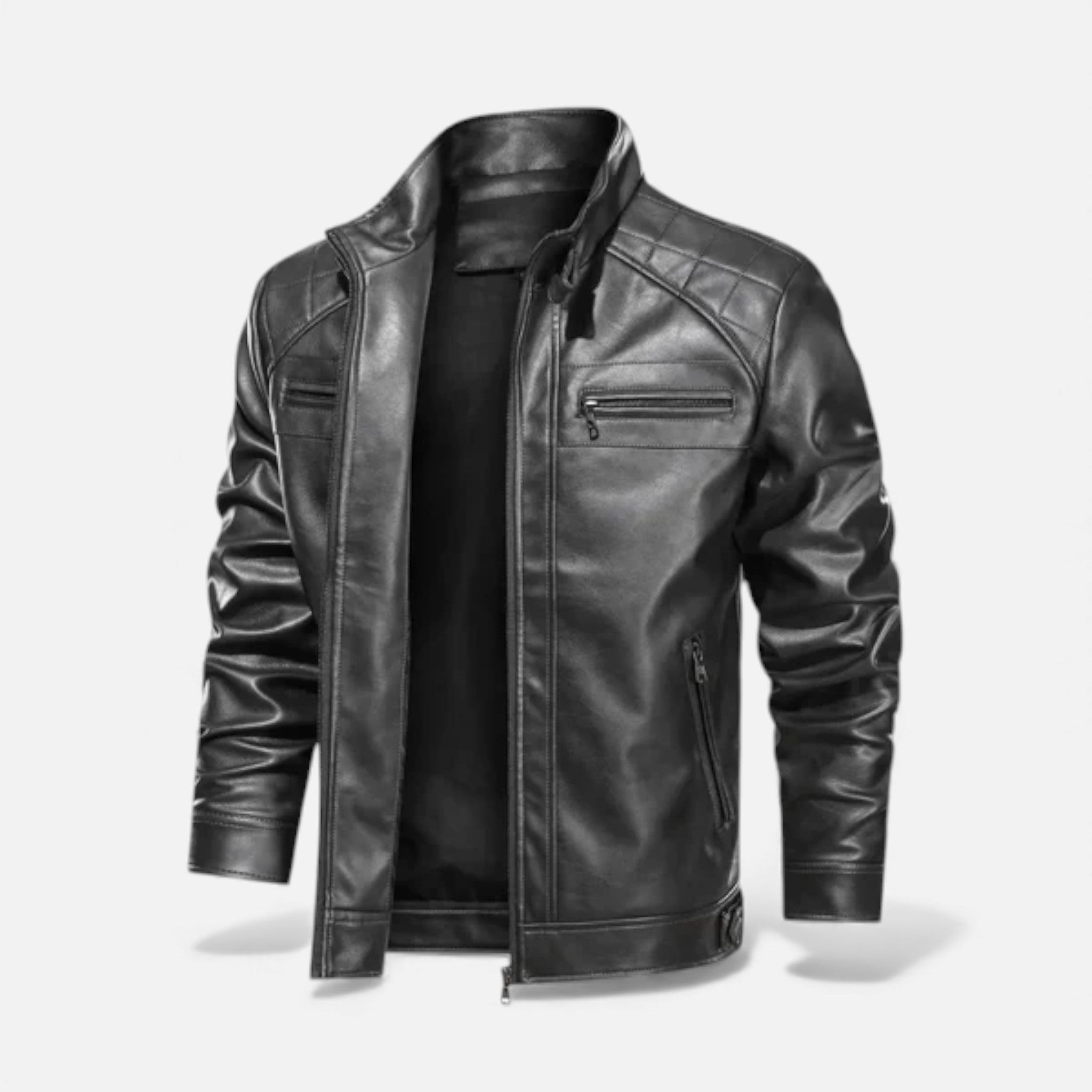 Veroux Mode | Men’s Leather Biker Jacket – Cornelius Edition