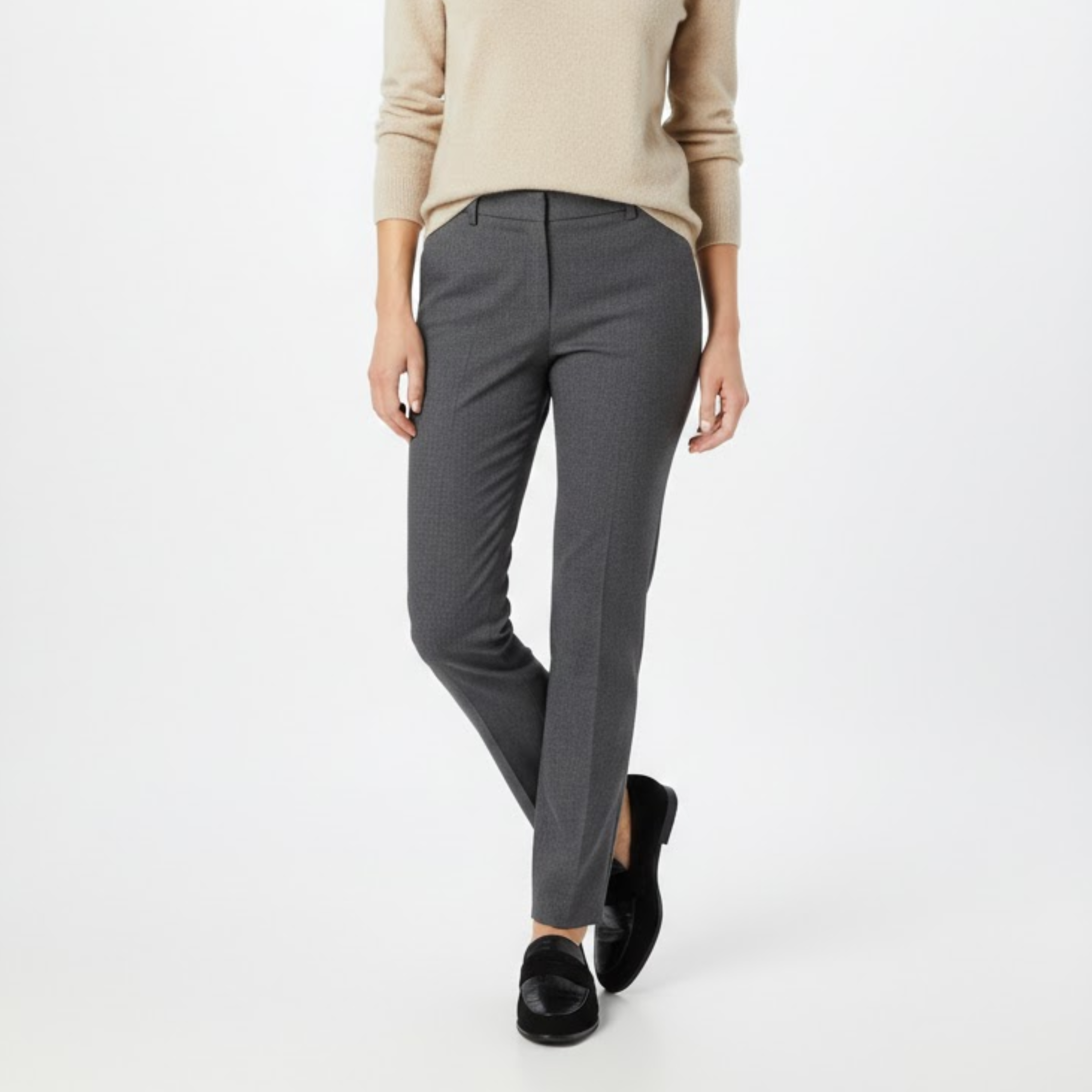 Women's Round Toe Slip-On Loafers with Flat Walking Sole and Comfort Footbed