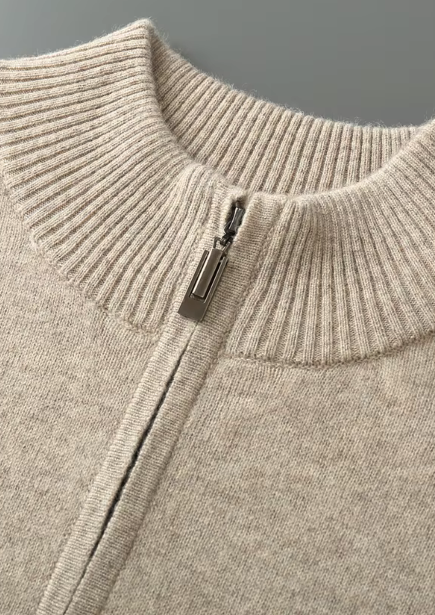 Veroux Mode | Men’s Pure Extra-Fine Merino Wool Half Zip Sweater