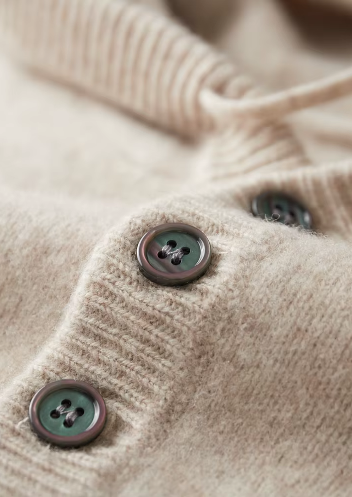 Veroux Mode | Men’s Pure Extra-Fine Merino Wool Button Hoodie