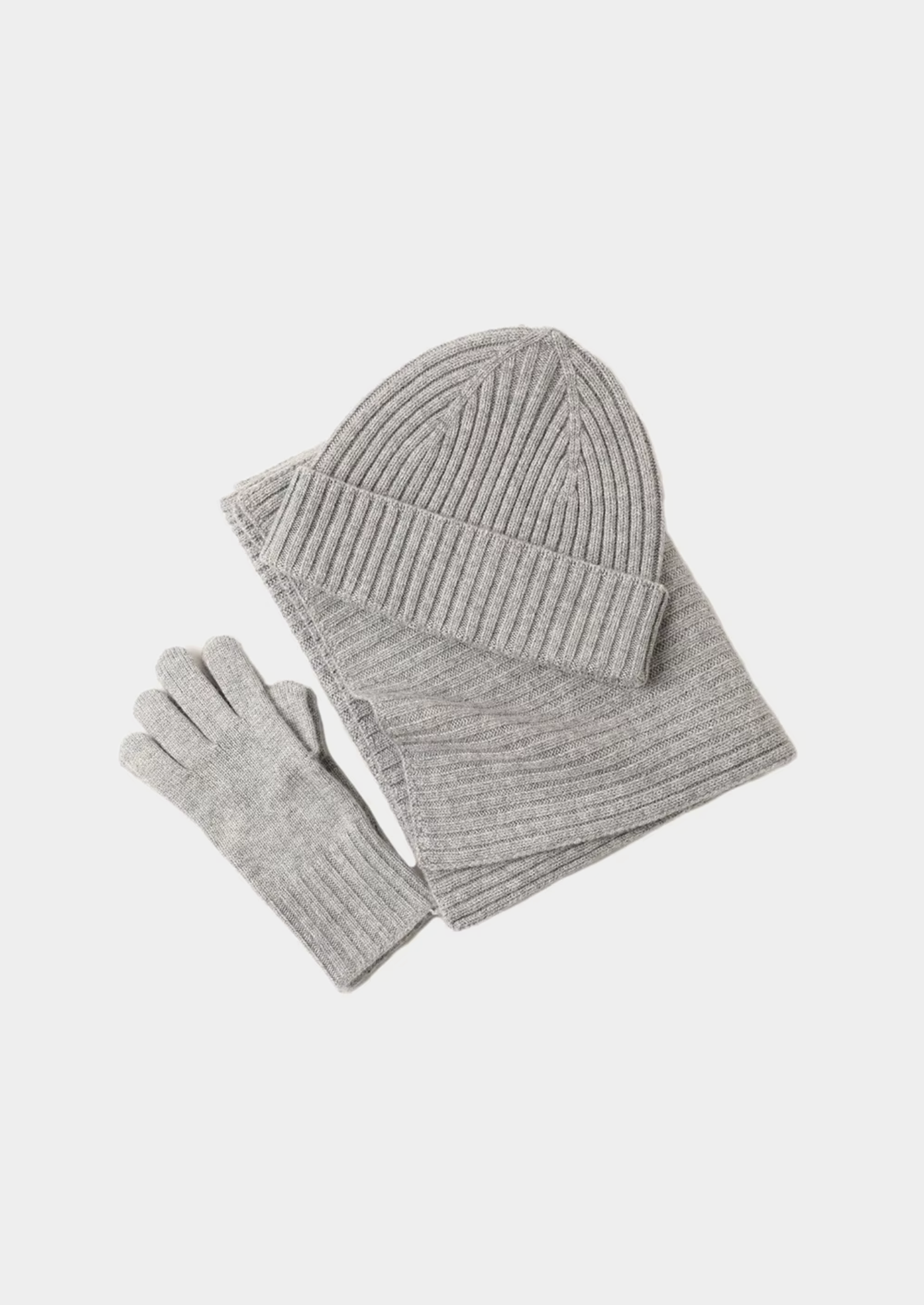 Veroux Mode | Men’s Pure Extra-Fine Merino Wool Wintertime Essentials – Light Grey
