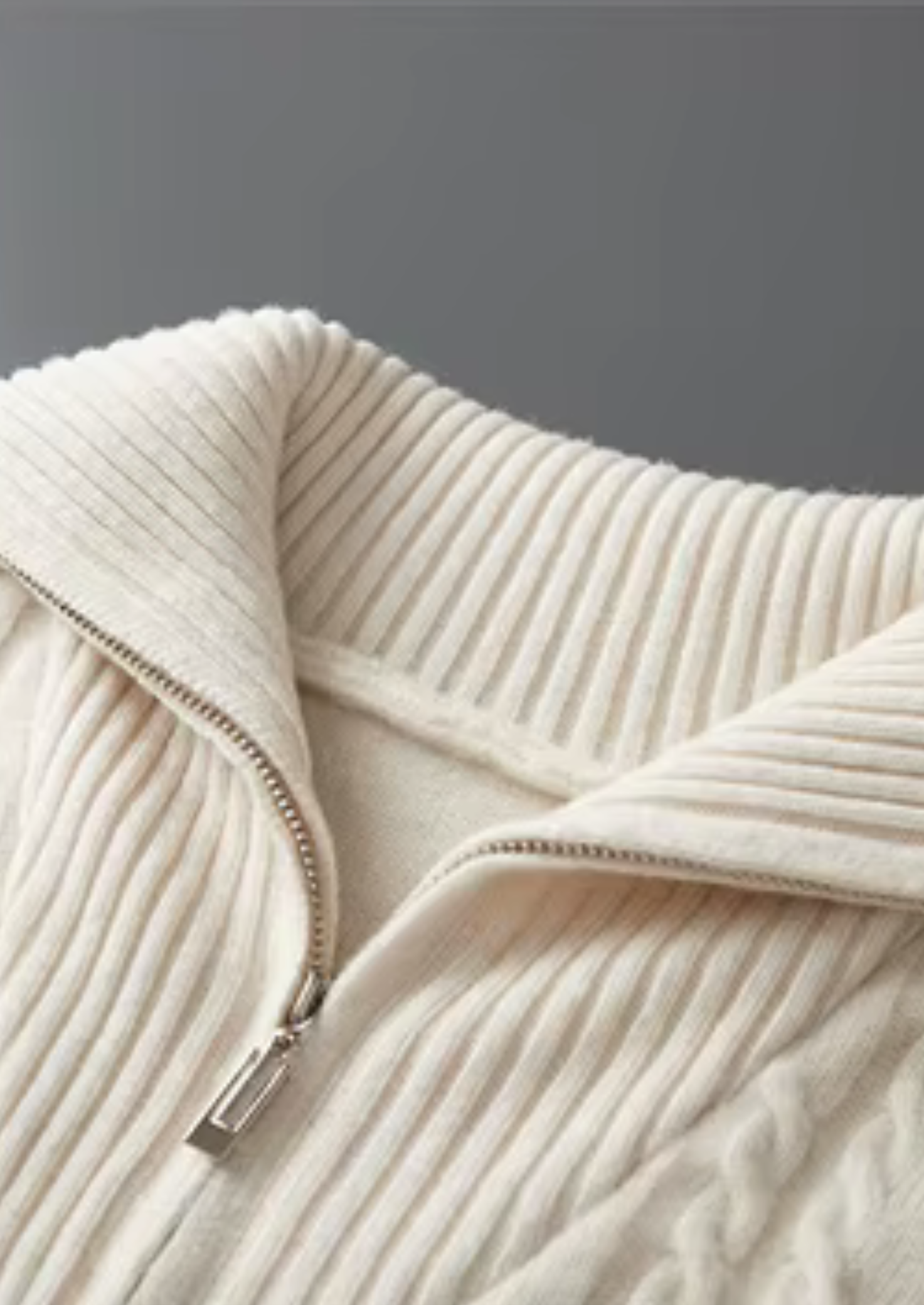 Veroux Mode | Men’s Pure Extra-Fine Merino Wool Striped Half-Zip Sweater