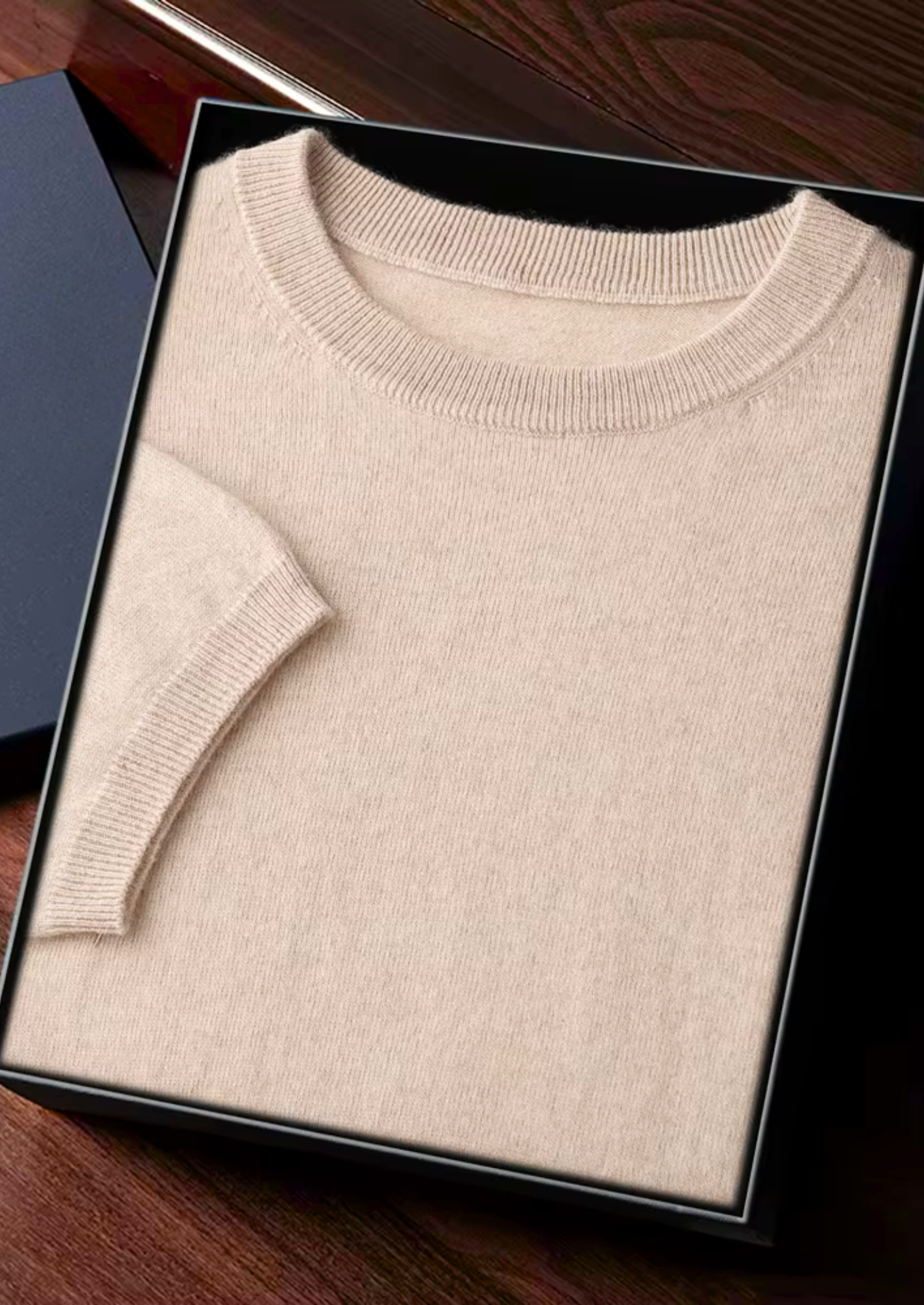 Veroux Mode | Men’s Premium Cashmere Classic Crewneck T-Shirt