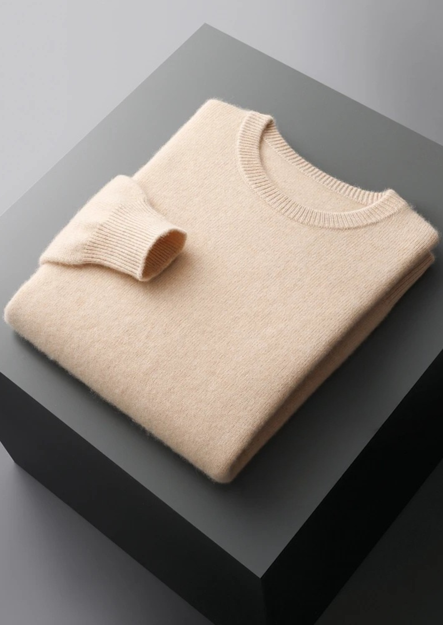 Veroux Mode | Men’s Pure Extra-Fine Merino Wool Classic Crewneck
