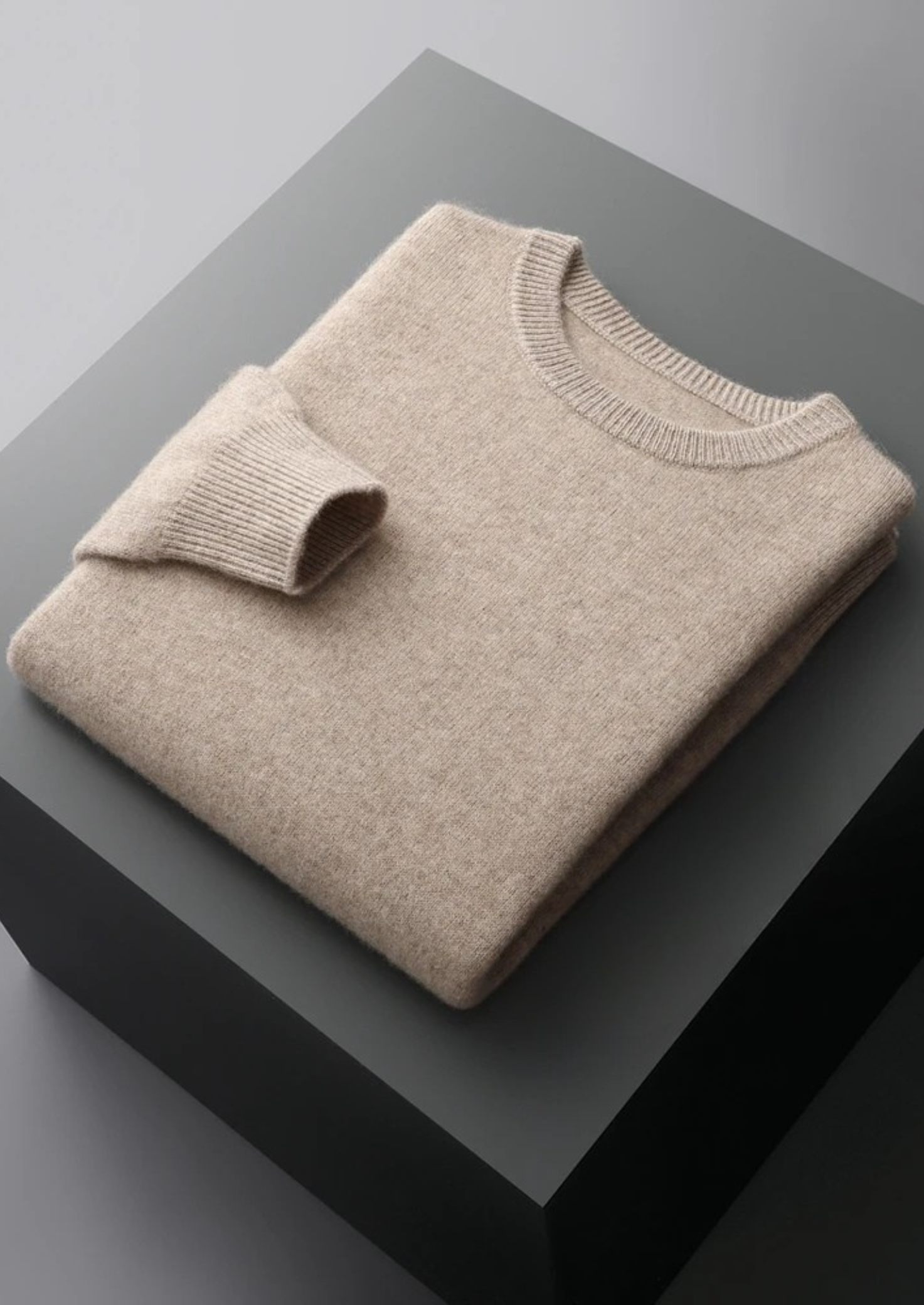 Veroux Mode | Men’s Pure Extra-Fine Merino Wool Classic Crewneck