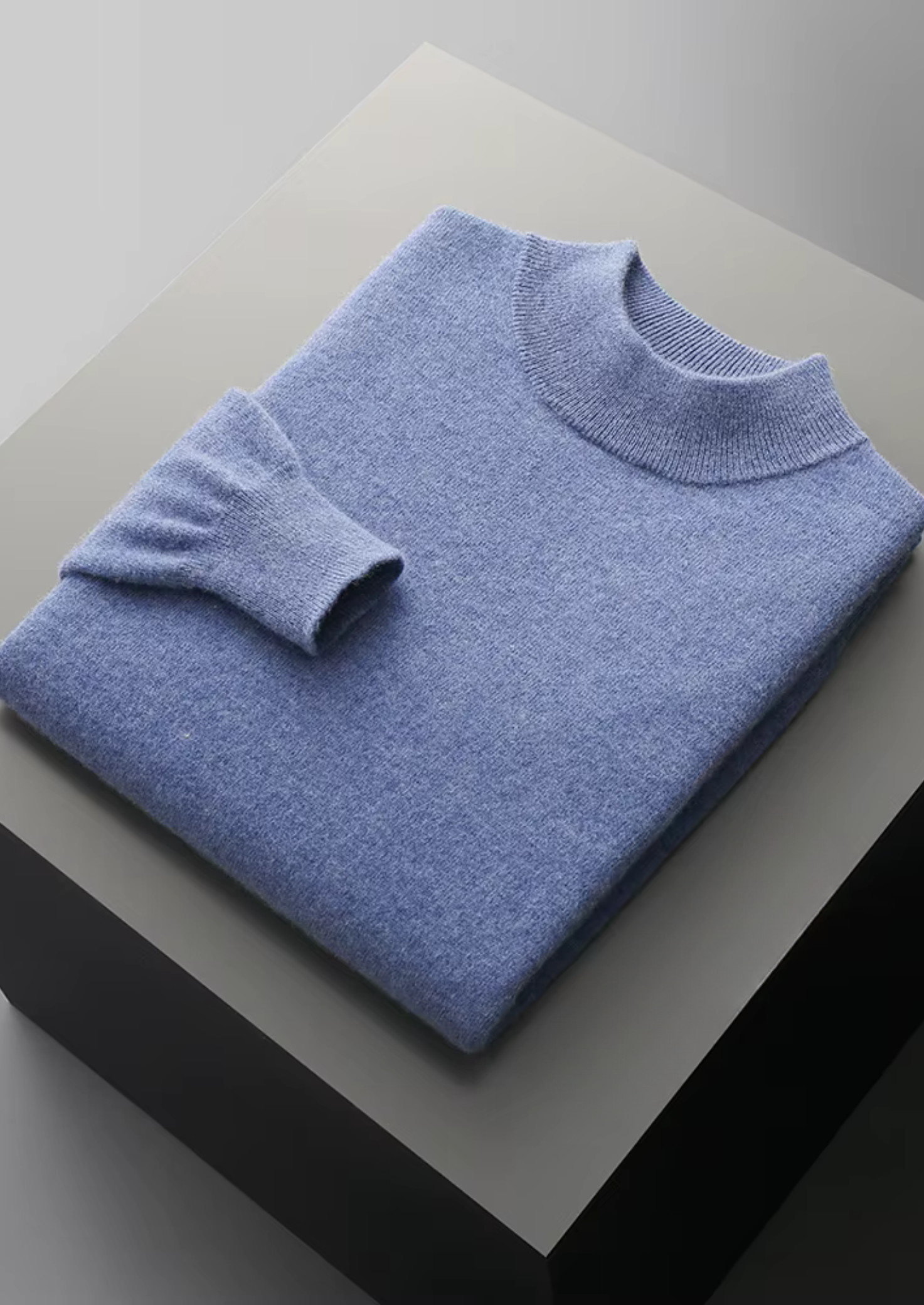 Veroux Mode | Men’s Pure Extra-Fine Merino Wool Classic Mockneck