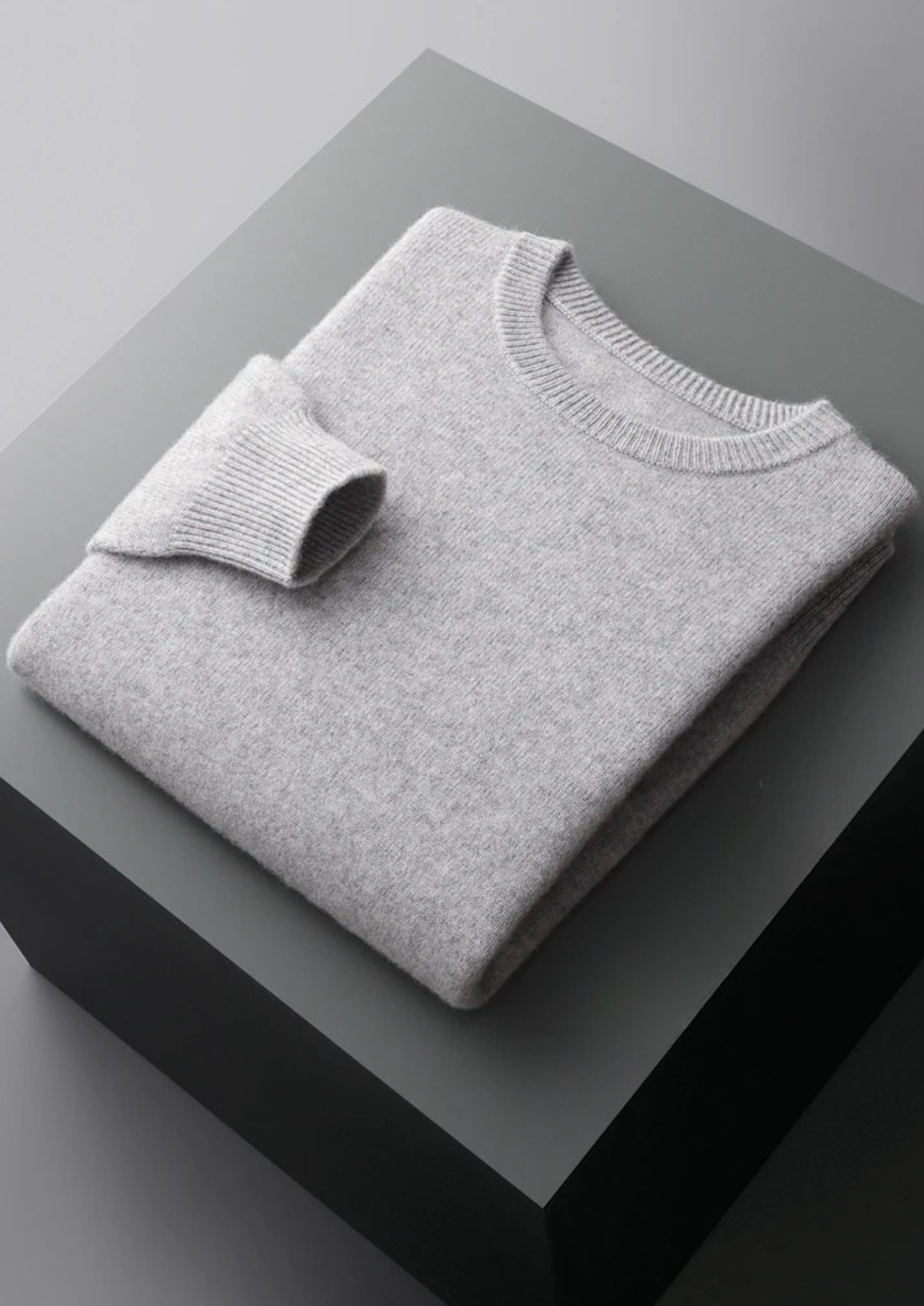 Veroux Mode | Men’s Pure Extra-Fine Merino Wool Classic Crewneck