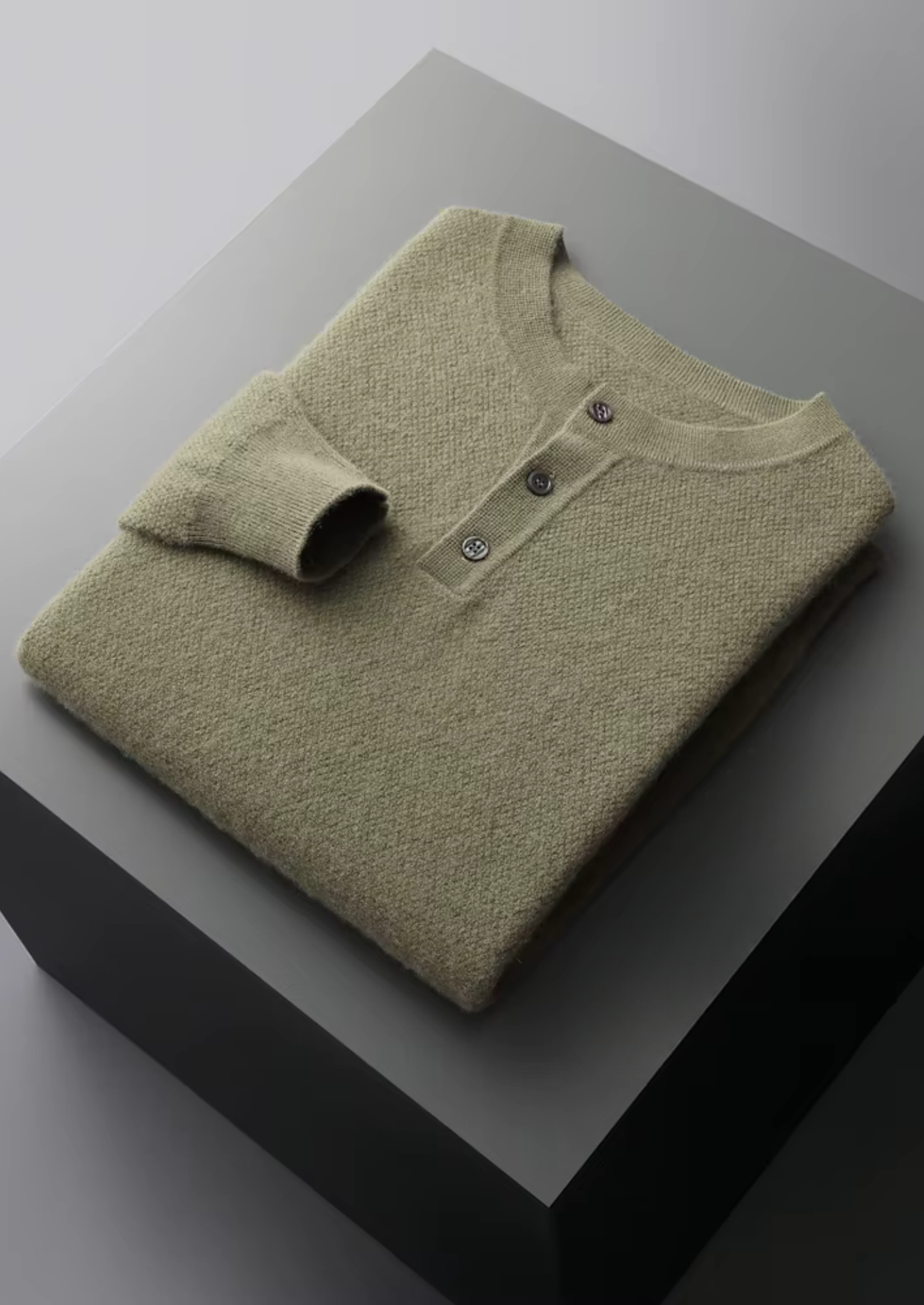 Veroux Mode | Men’s Premium Cashmere Classic Henley Sweater