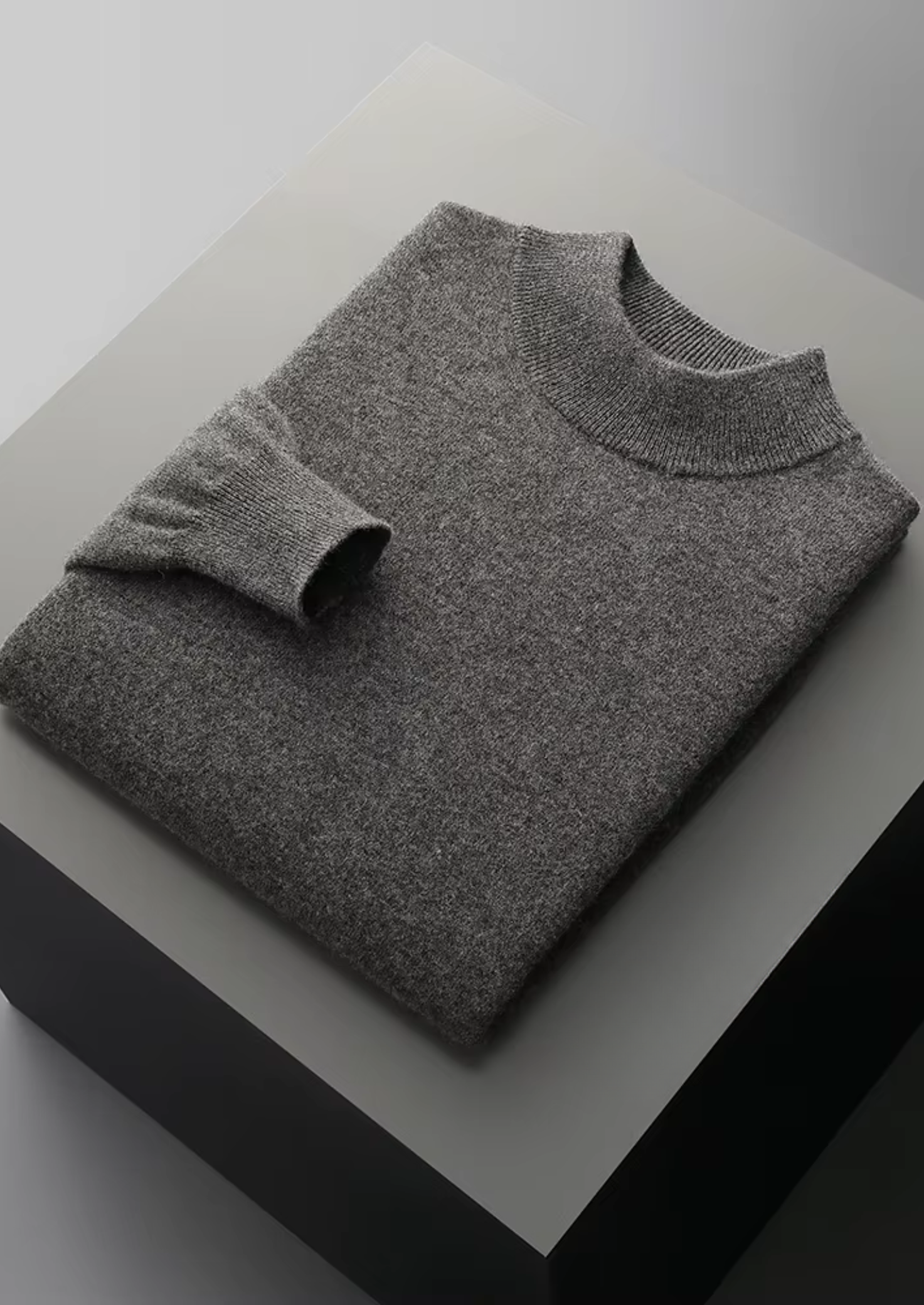 Veroux Mode | Men’s Pure Extra-Fine Merino Wool Classic Mockneck