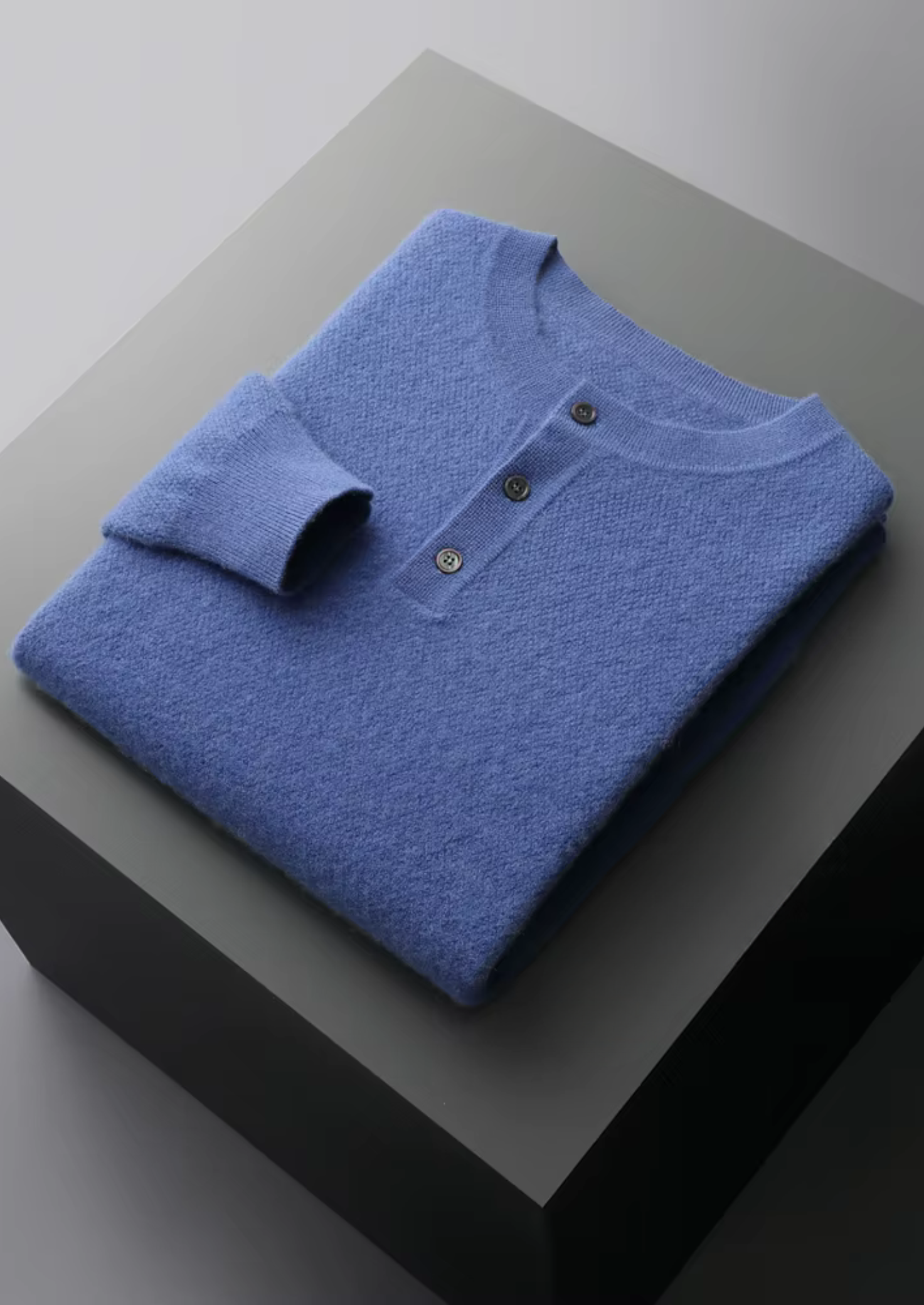 Veroux Mode | Men’s Premium Cashmere Classic Henley Sweater