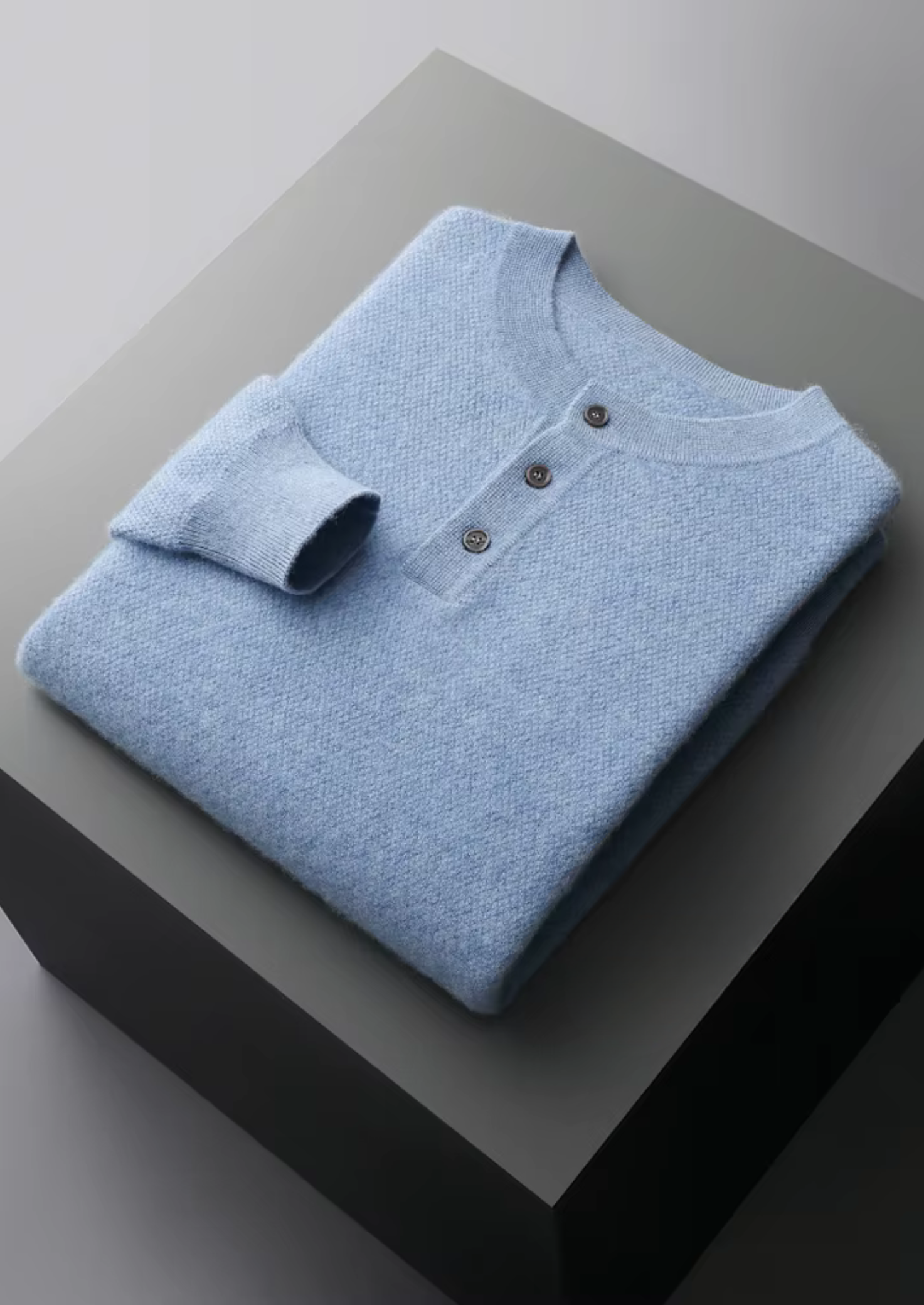 Veroux Mode | Men’s Premium Cashmere Classic Henley Sweater