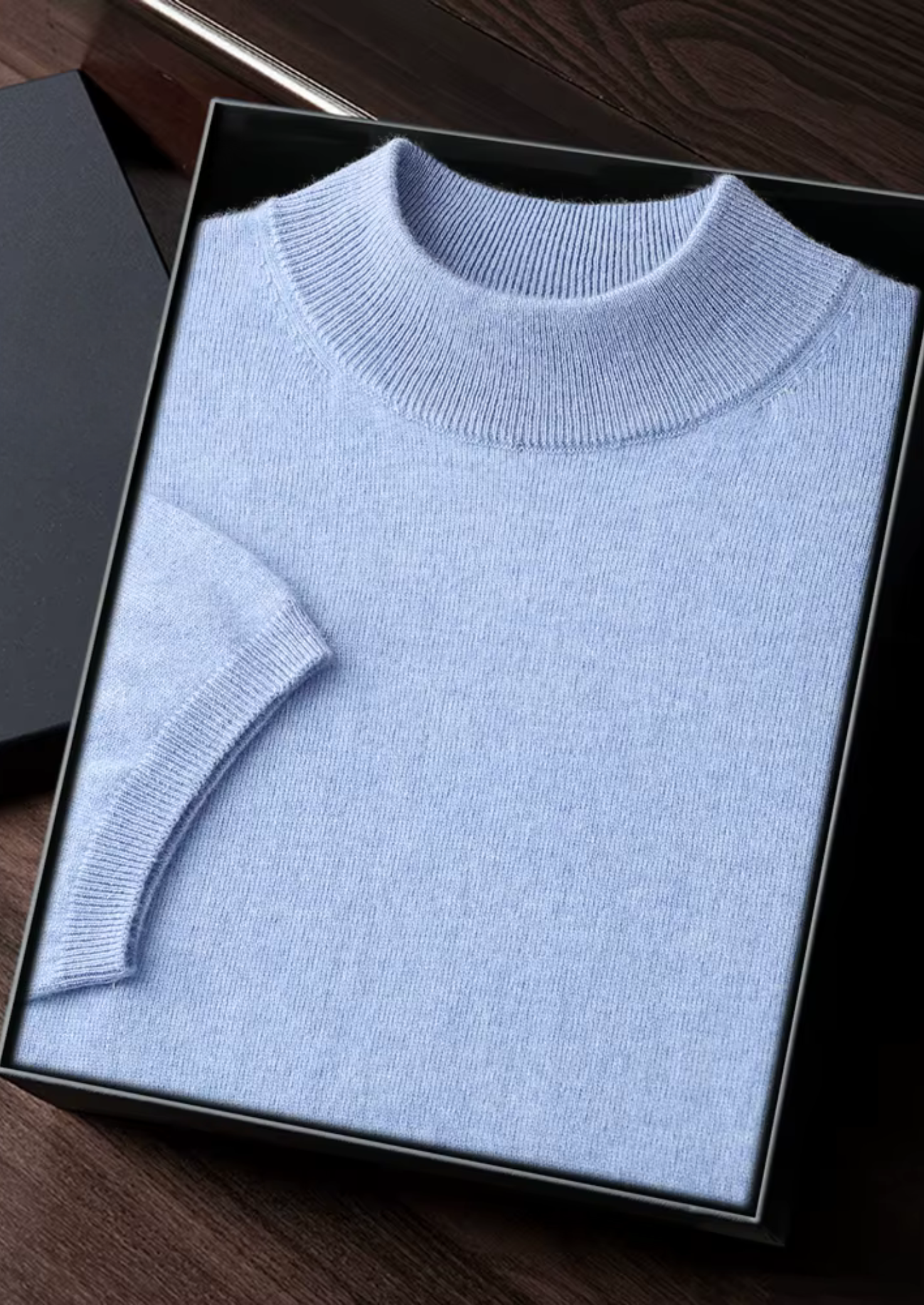 Veroux Mode | Men’s Premium Cashmere Mock Neck T-Shirt