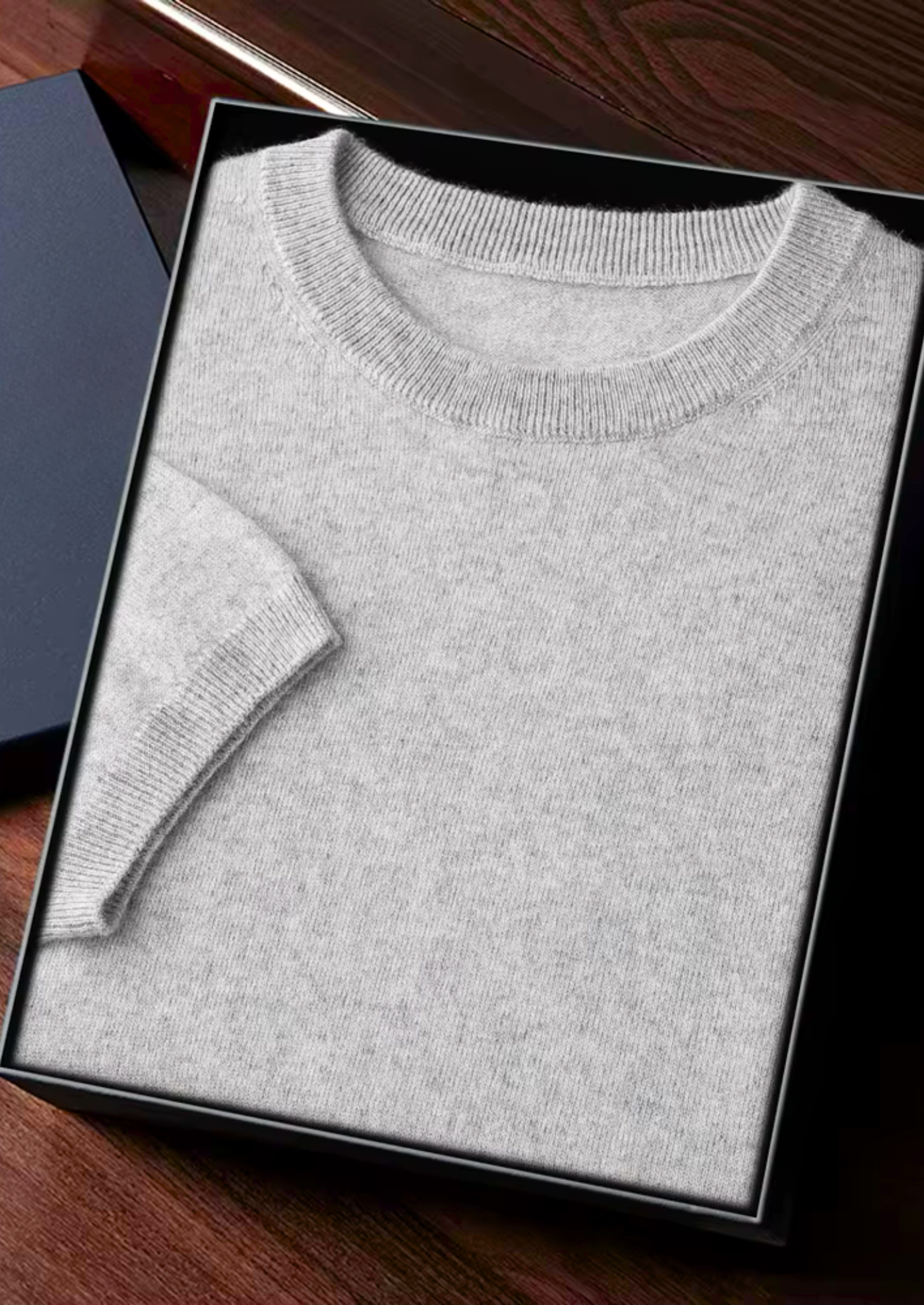Veroux Mode | Men’s Premium Cashmere Classic Crewneck T-Shirt
