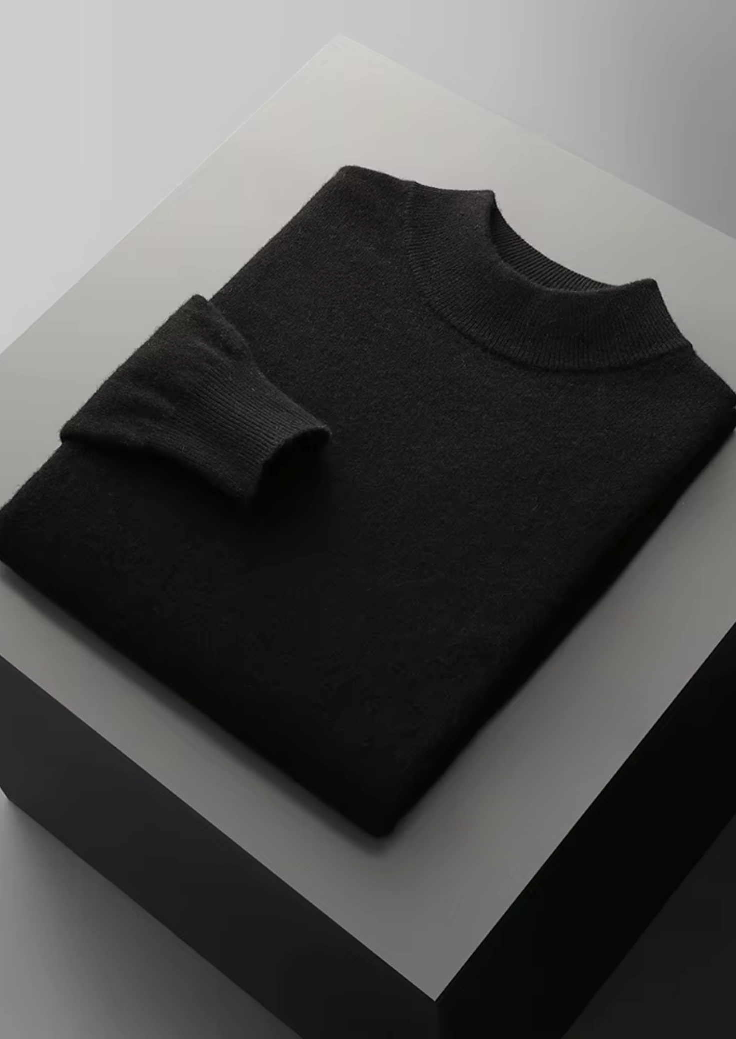 Veroux Mode | Men’s Pure Extra-Fine Merino Wool Classic Mockneck