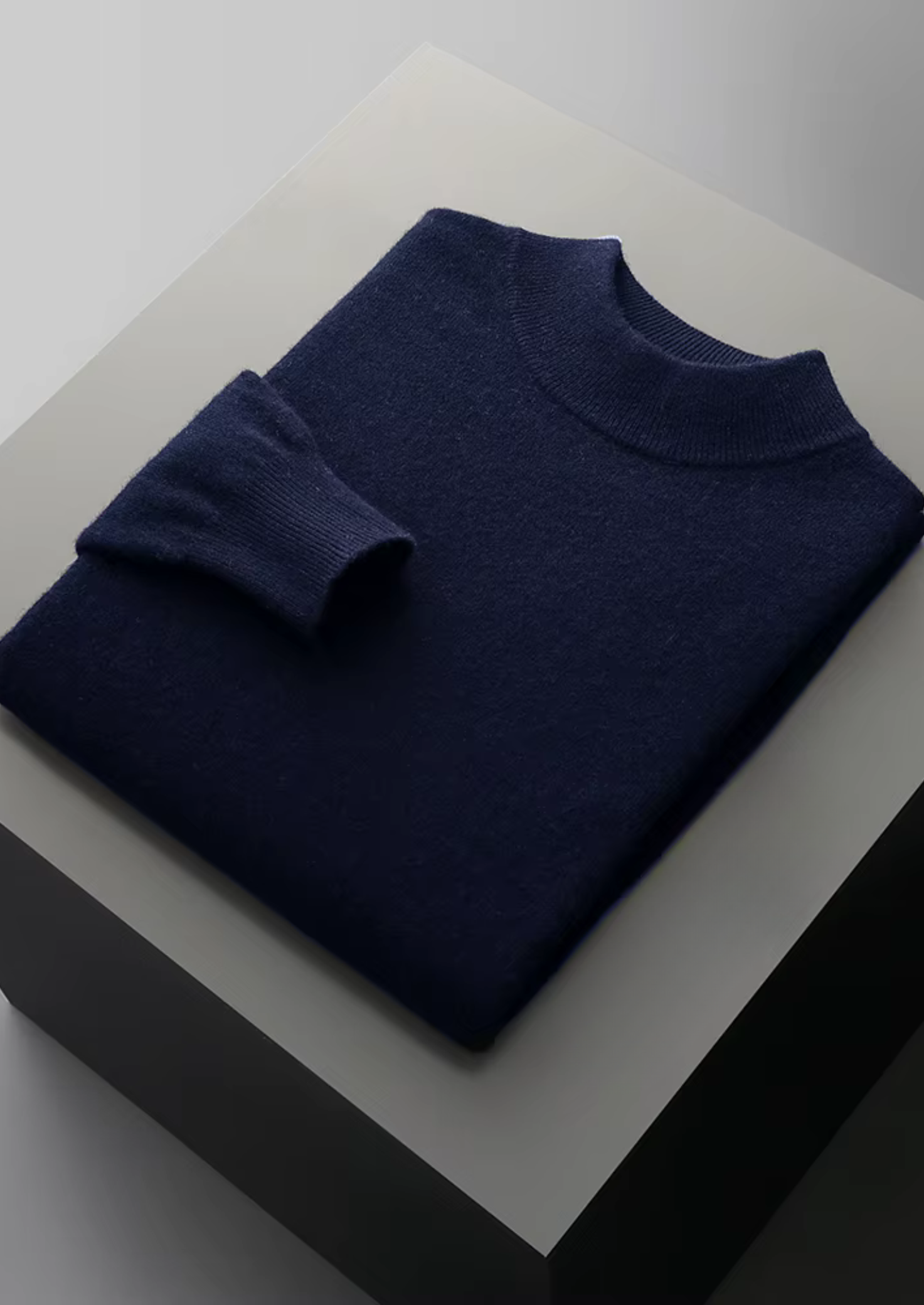 Veroux Mode | Men’s Pure Extra-Fine Merino Wool Classic Mockneck